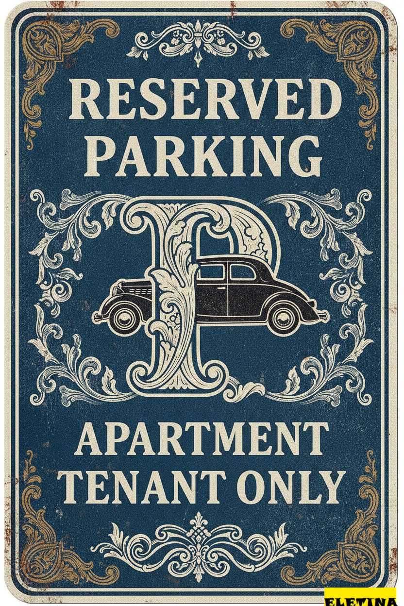 Personalized Sign for Man Cave Warning Reserved Parking Apartment Only Metal S Caution Safety Vintage Farmhouse S Outdoor Parking Lot Street Road 8x12in Business Metal Art Private Property Decorative