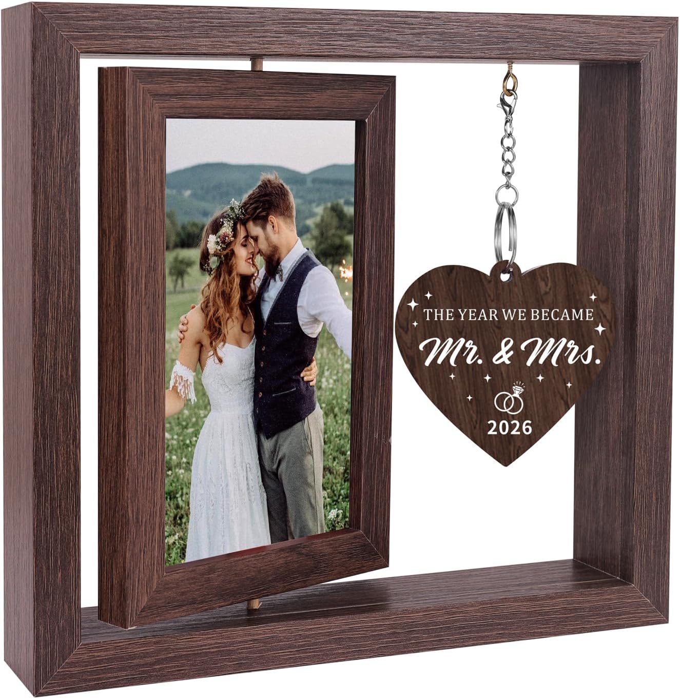 Wedding Gifts for Couples 2026, Mr and Mrs Gift Picture Frame 4x6, Bridal Shower Gift for Bride Wedding Ideas for Newlyweds Just Married Wedding Presents for Newly Wed Couple