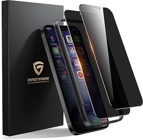 ImpactStrong Protector de pantalla de vidrio templado antiarañazos para iPhone 12iPhone 12 Pro de 6.1 pulgadas, protector de pantalla de vidrio