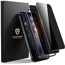 ImpactStrong Anti-Spy Privacy Screen Protector for iPhone 12 / iPhone 12 Pro 6.1-Inch, 9H Tempered Glass, Shatter-Resistant, Anti-Scratch, Easy Install Kit, Case Friendly, 2-Pack