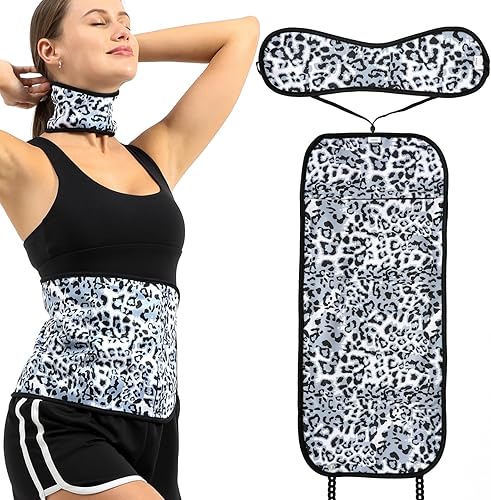 Miniatura 1 de KANAV Paquete de 2 paquetes de aceite de ricino para cintura y cuello, paquetes de aceite de ricino de franela de algodón orgánico reutilizables