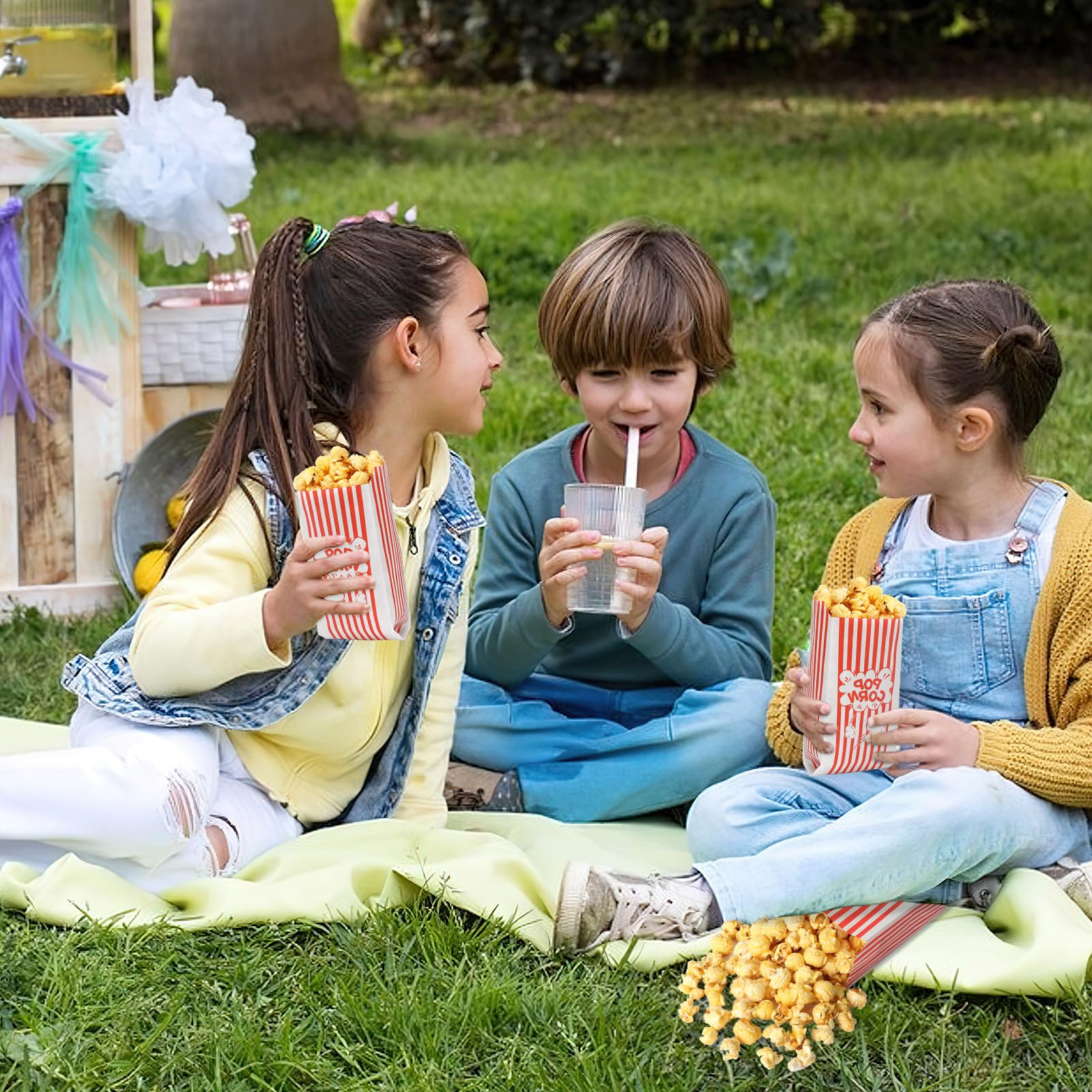 Bolsas de palomitas de maíz, 320 unidades, bolsas pequeñas para palomitas de maíz, bolsas de papel, bolsas de fiesta, palomitas de maíz, accesorios para bares de palomitas de maíz, noches