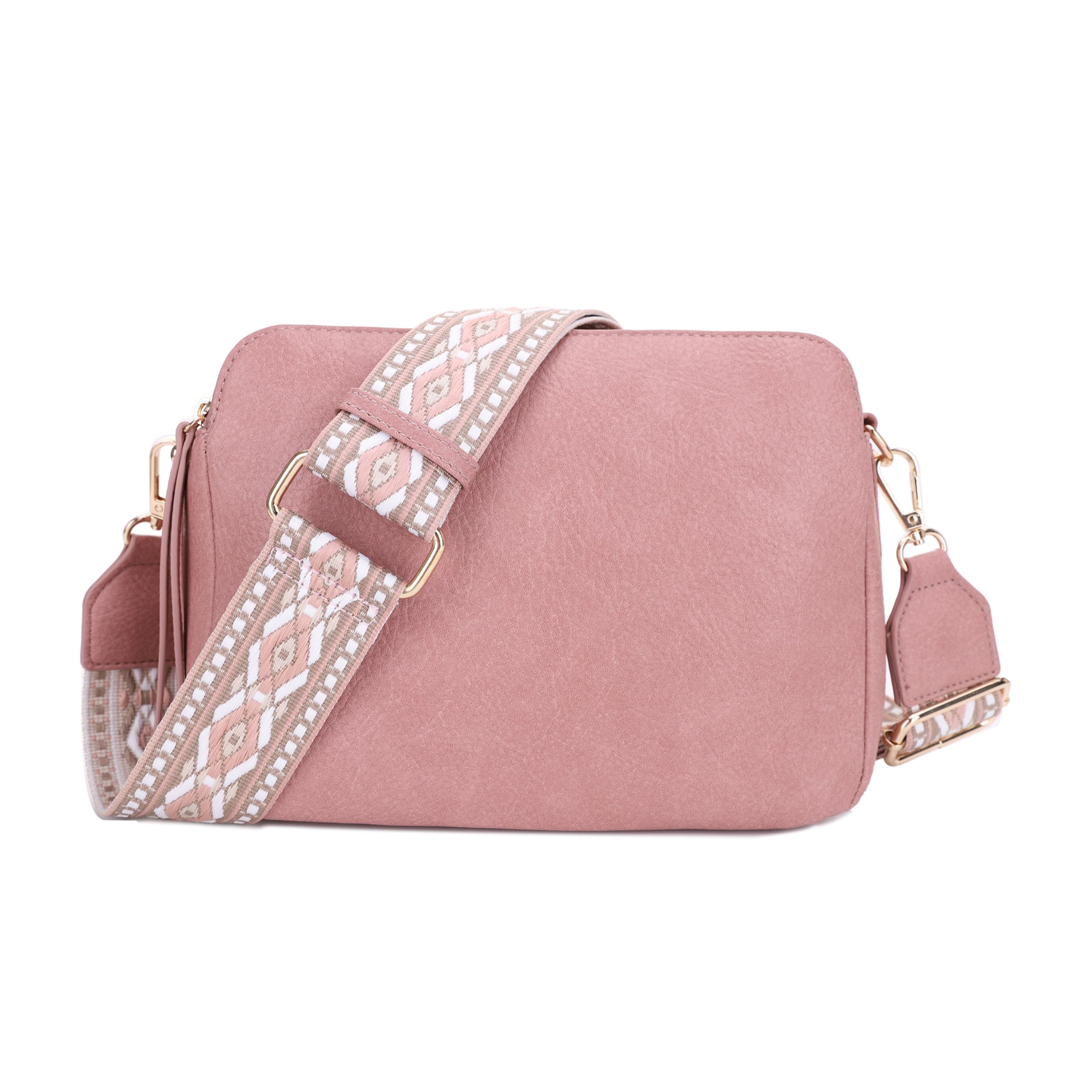 SG SUGU Andrea Triple Zip Purses Crossbody Bags for Women Shoulder Handbag