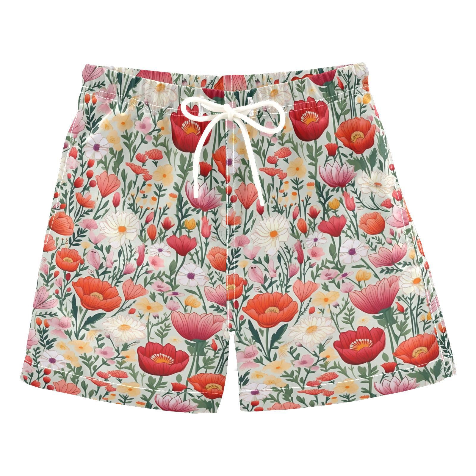 senya Garden Flowers Boys Swim Trunks Toddler Shorts Swimwear Boardshorts