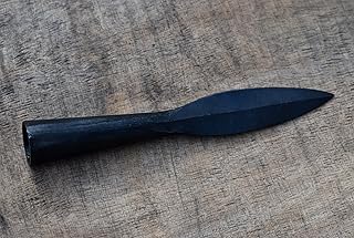 WARRIORS OUTFIT Hand Forged carbon steel spearhead (Set of 2) (Blade Length : 4.25 Inch, Overall Length : 8 Inch)