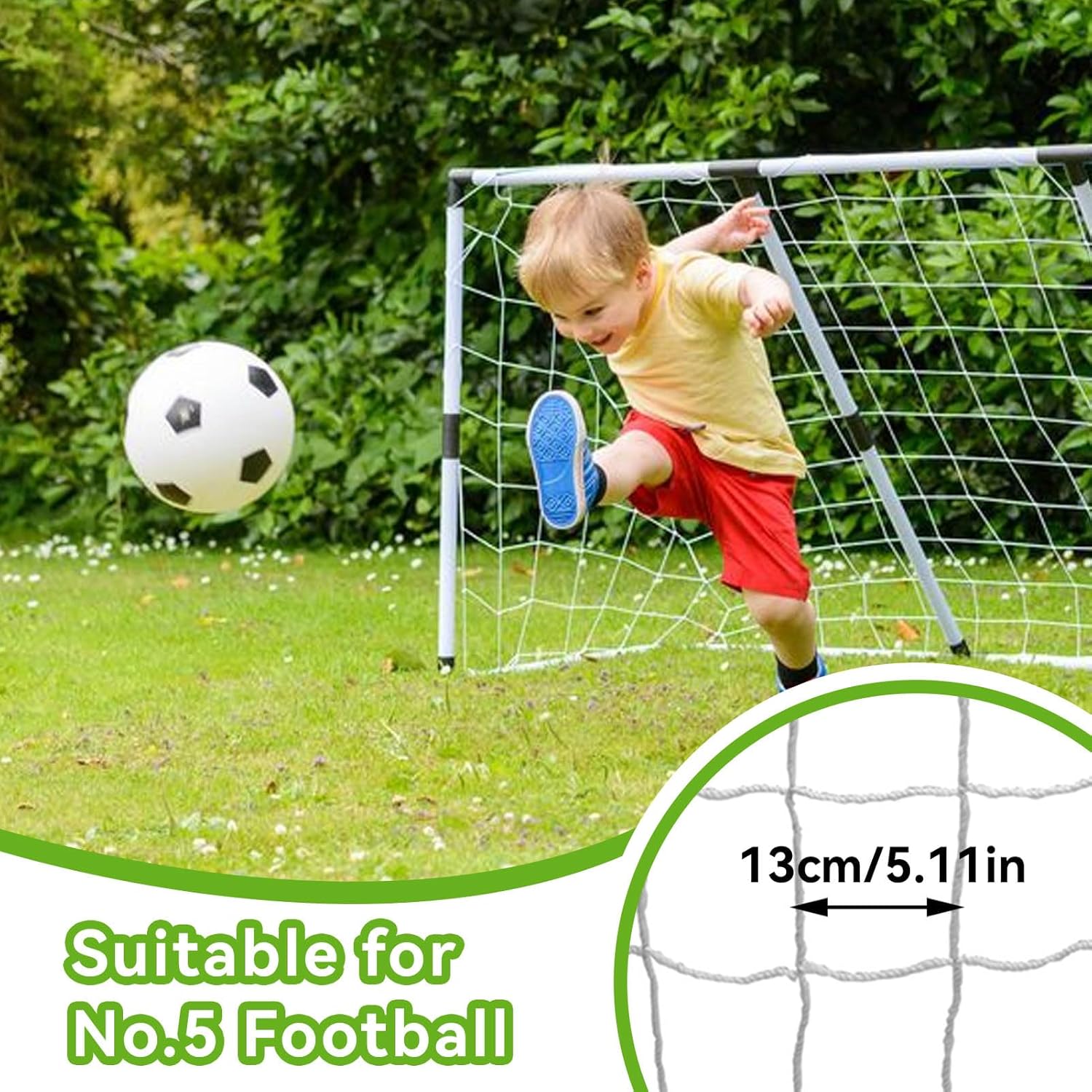 Soccer Goal for Backyard, 10 * 6.5ft Soccer Goal Net, Soccers Replacement Goal Nets, Portable Kids Training Soccers Net for Sports Match Training