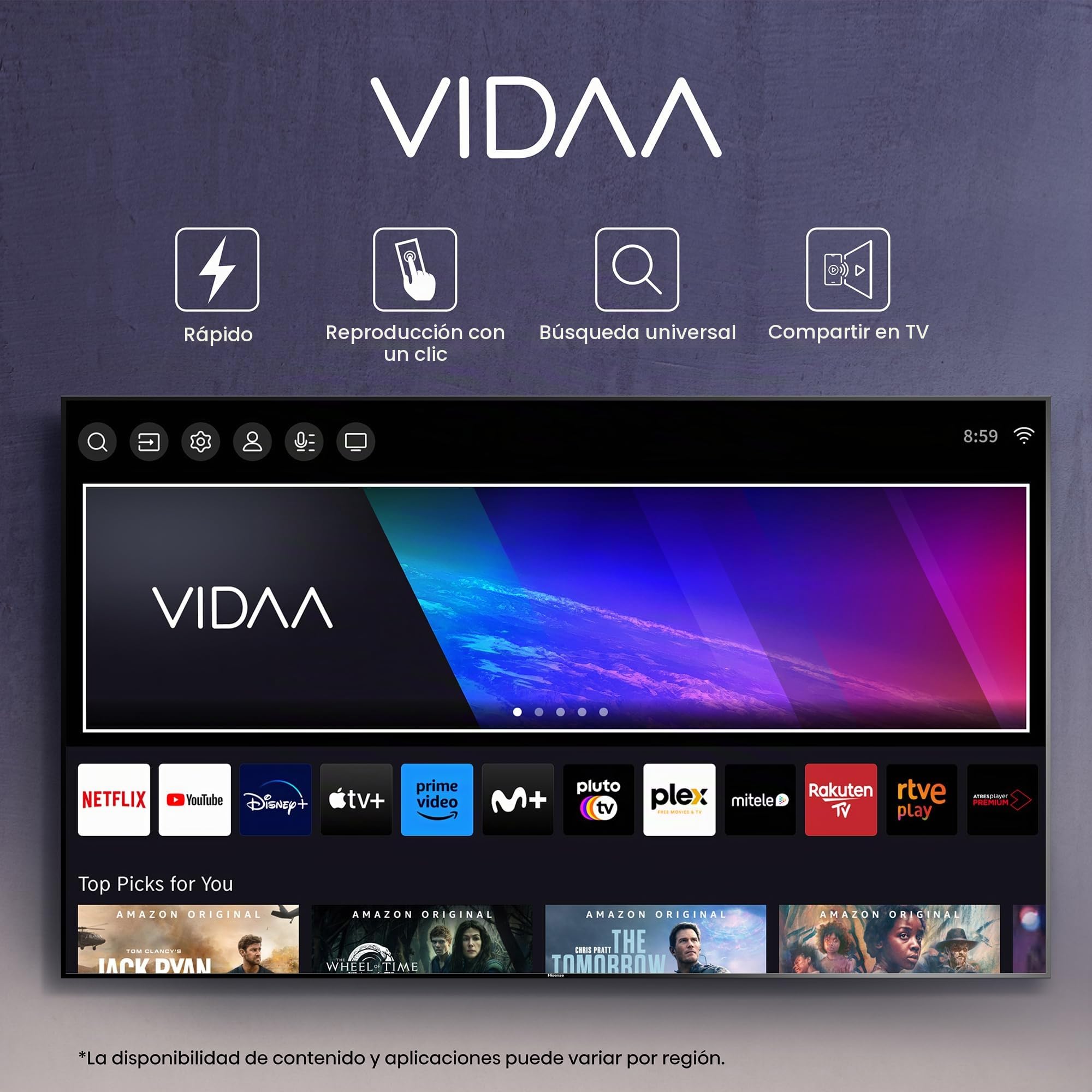 Hisense TV 32A5KQ - QLED Quantum Dot Colour, Smart TV de 32 Pulgadas, DTS HD, Modo Juego, Entrada Tipo C, Peana con Doble posición, función Compartir en el televisor (2023)