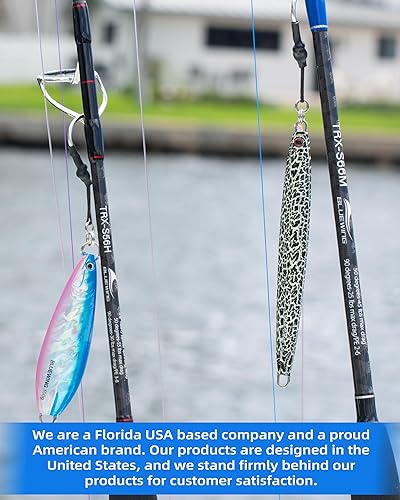 Miniatura 7 de BLUEWING Señuelos de pesca de agua salada, plantillas de paso lento, plantillas verticales de 2.82 oz a 35.27 onzas para peces de agua salada,