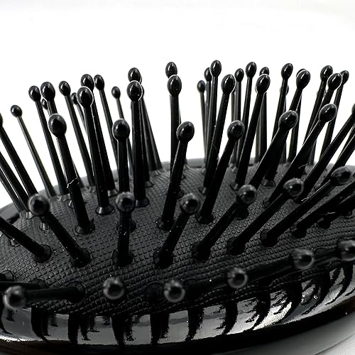 Miniatura 5 de Phillips Brush Luxe - Cepillo de pelo ovalado de tamaño pequeño, color negro elegante con detalles dorados, cepillo desenredante de 7 pulgadas de la