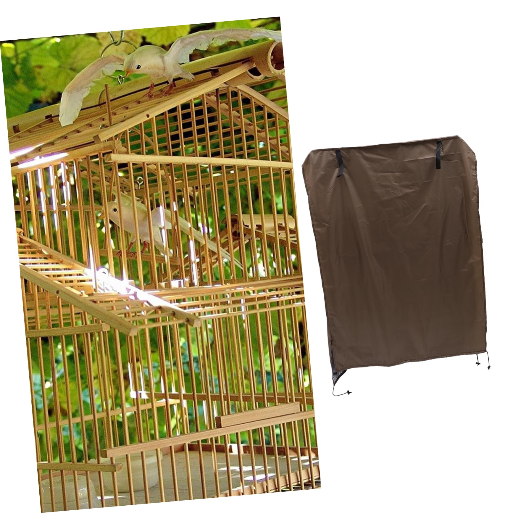 BESPORTBLE Birdcage Cover Outdoor Rain and Sun Parrot Cage Cover Yard Shield Windproof Dark Coated for Comfortable Sleep Environment