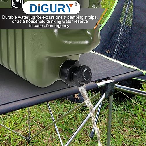 Miniatura 6 de Jarra de agua de 5 galones, contenedor de agua para camping, sin BPA, almacenamiento de agua con espita sin fugas, tanque de agua de emergencia