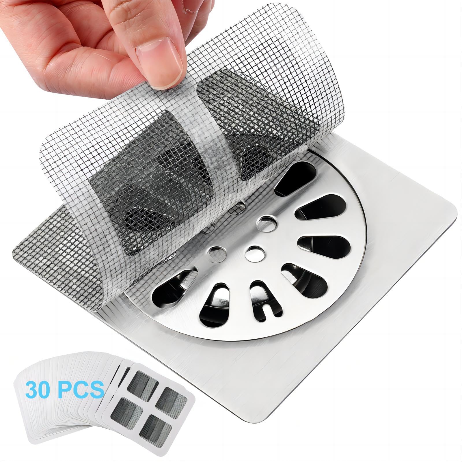 Disposable Hair Drain Stickers, 4" X 4" Disposable Shower Drain Cover