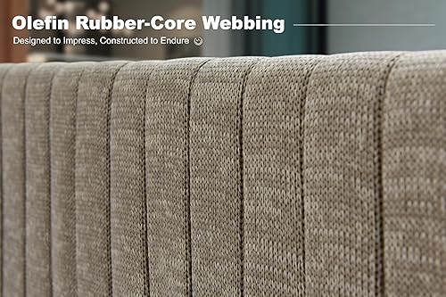 Miniatura 3 de PURPLE LEAF Tumbona para patio con cojín de aluminio junto a la piscina para tomar el sol, sillas reclinables ajustables, juego de 2 sillas