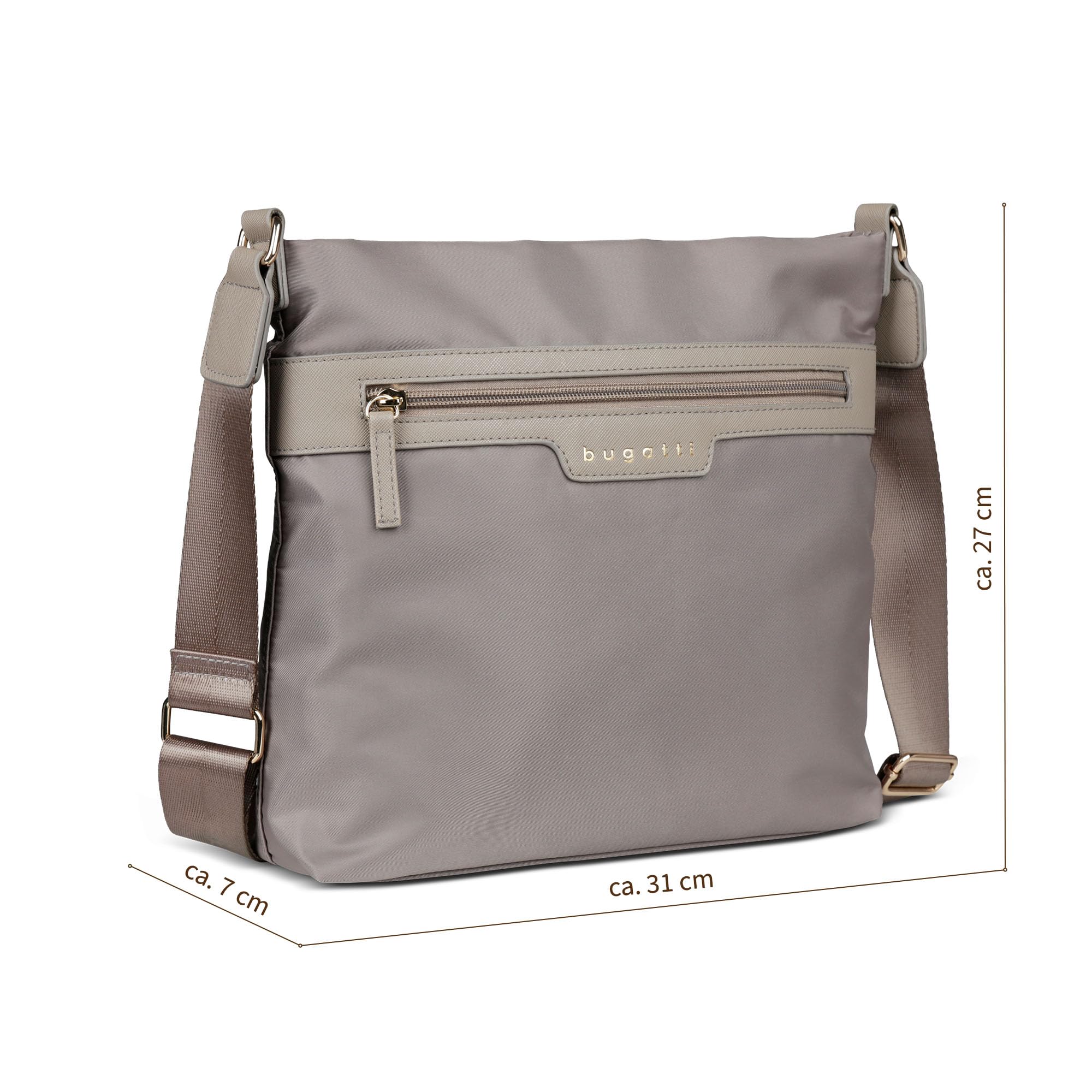 bugatti Mare 2.0 Schultertasche für Frauen, leichte Damen-Umhängetasche mittelgroß