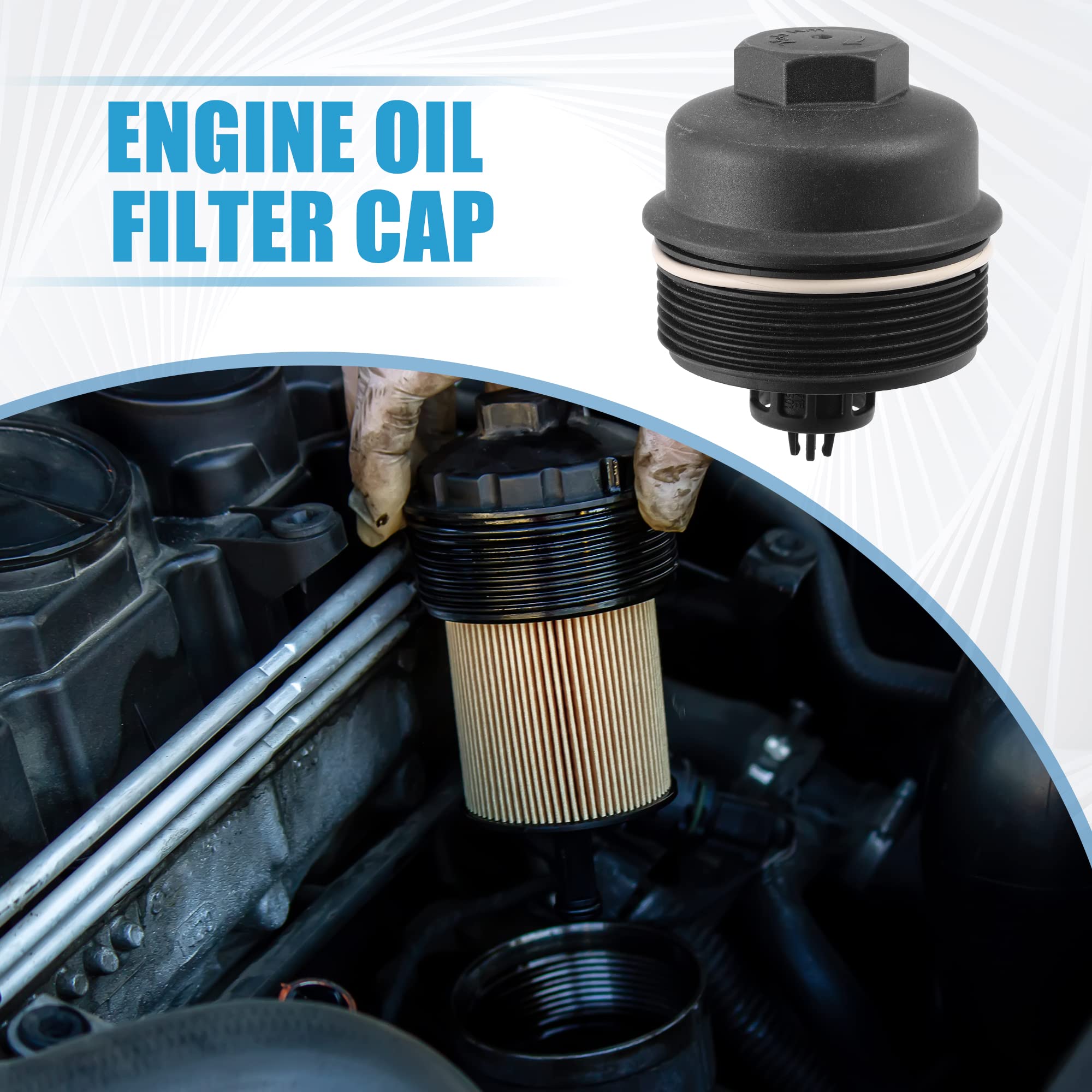 QUARKZMAN Engine Oil Filter Housing Cover Cap 11427625483 for BMW  