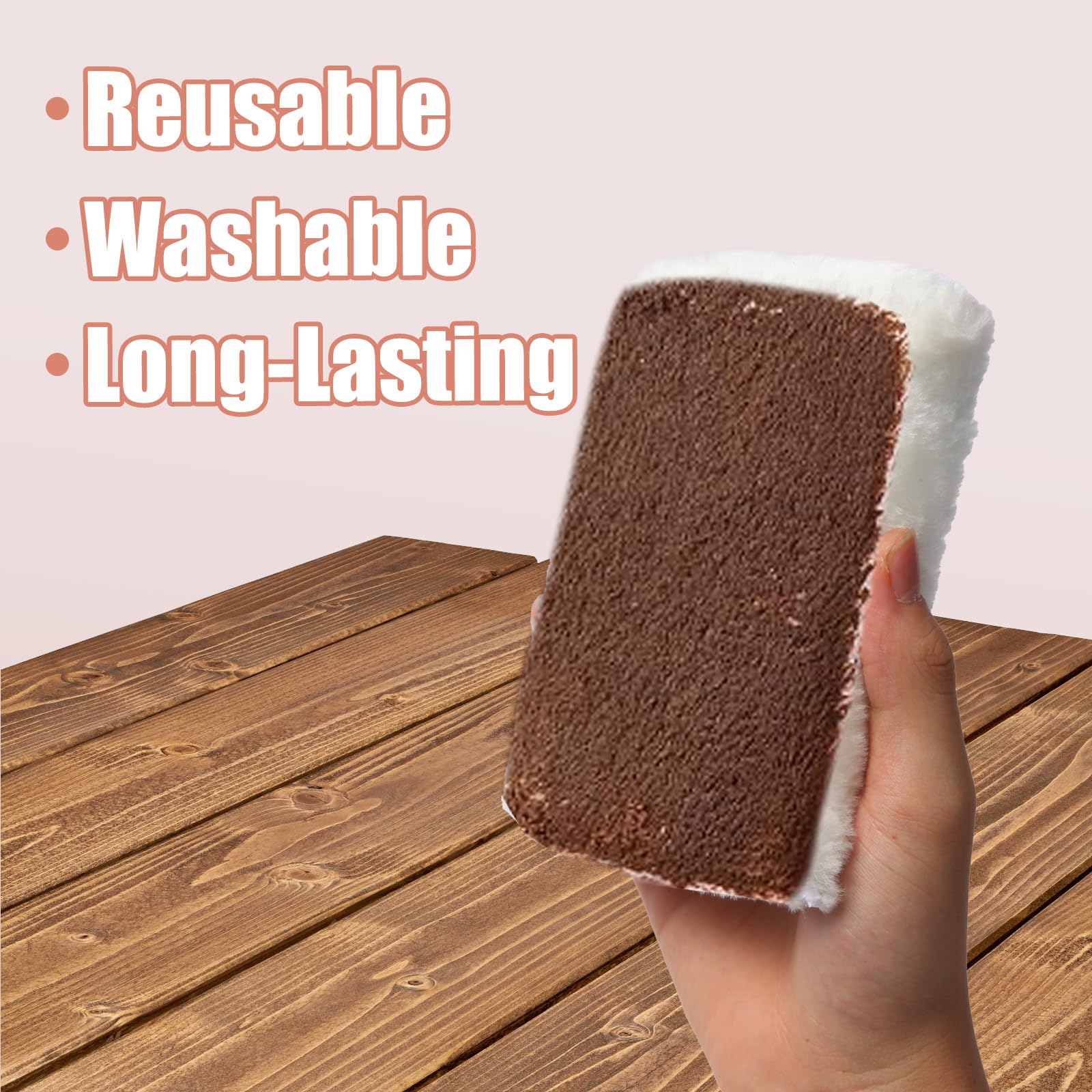 Paquete de 9 almohadillas aplicadoras de manchas de madera, almohadillas aplicadoras sin pelusas, almohadillas aplicadoras sin enganches, para limpieza de acabados a base de manchas de madera y