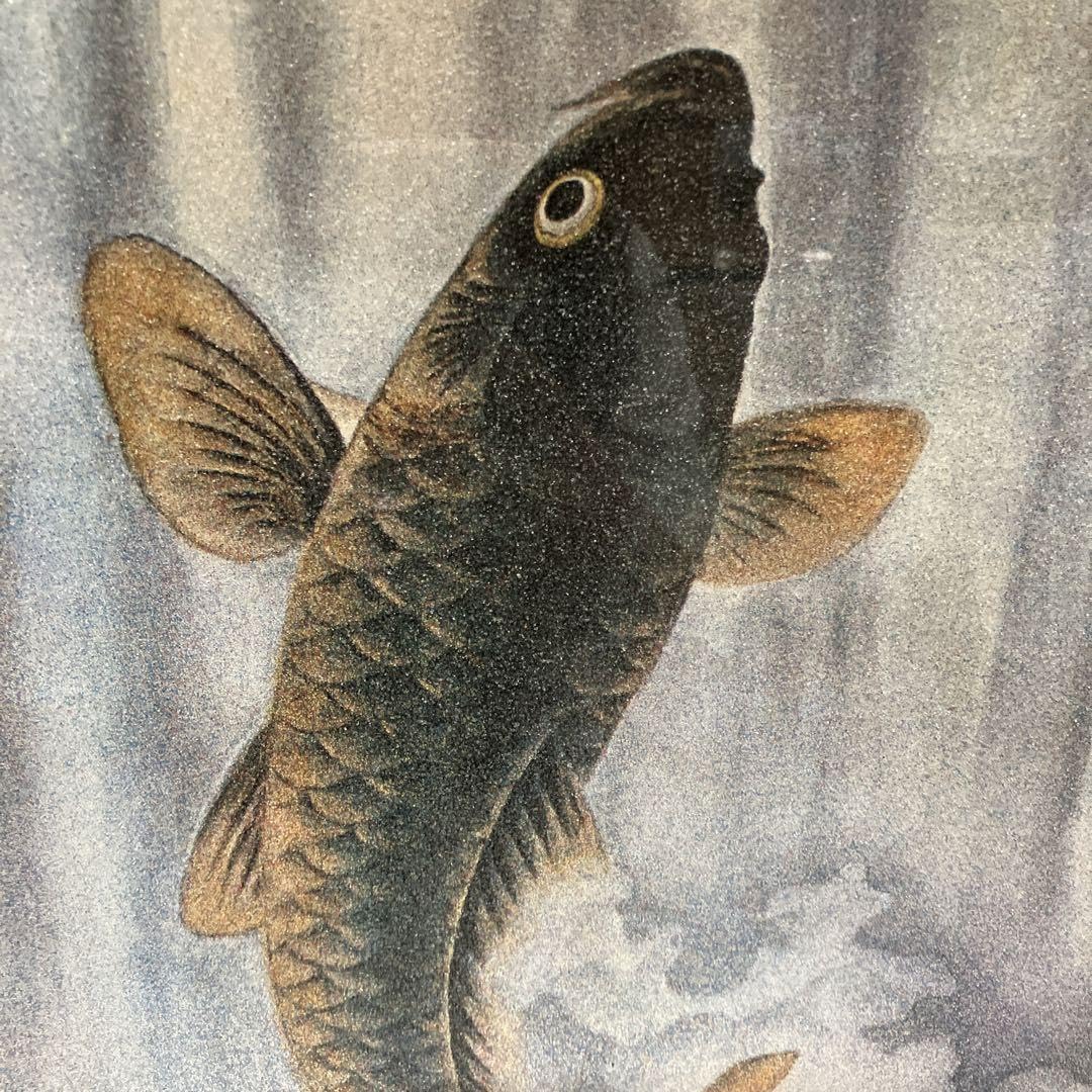 水晶絵　アートパネル　昇り鯉　鯉の滝登り　鯉　コイ　クリスタル　絵画　アート 水晶絵 アートパネル 昇り鯉 鯉の滝登り 鯉 コイ クリスタル