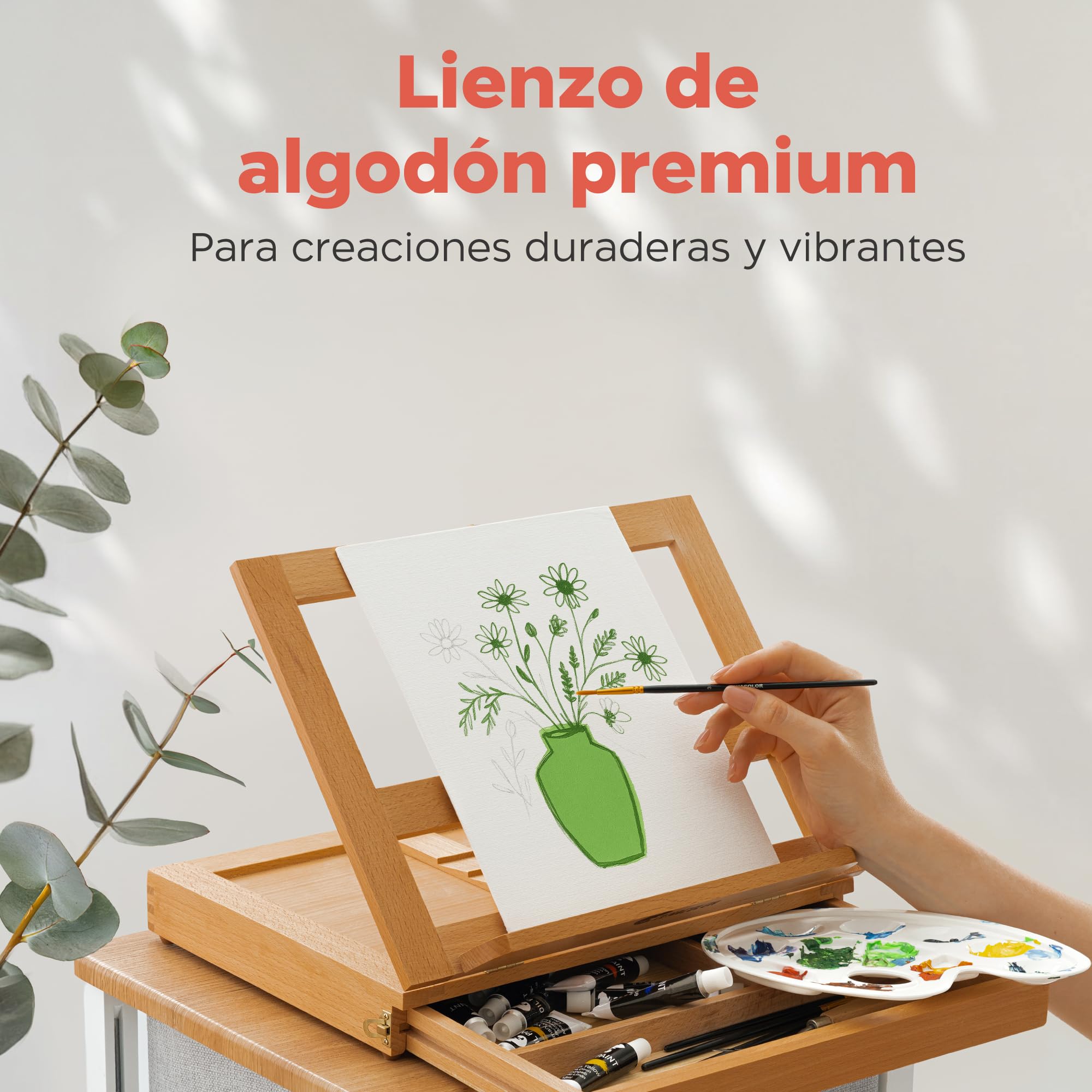 Zenacolor Lienzos Para Pintar 3 Tamaños (Set de 30) - Canvas para pintar 280 g/m² 100% Algodón - Para Pintura Acrílica, Óleo y Gouache