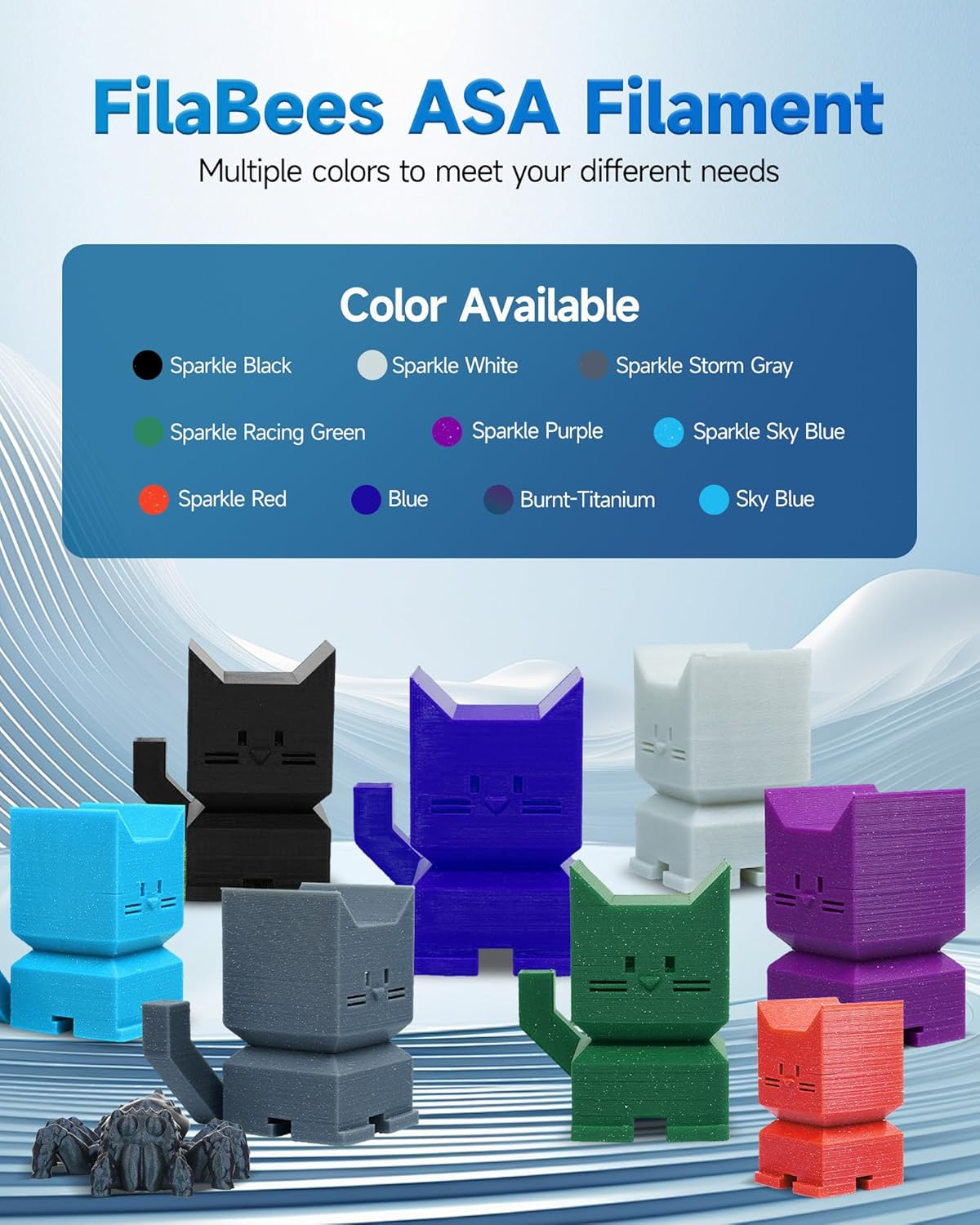 ASA Filament 1.75mm Sparkle Racing Green,ASA 3D Printer Filament 1kg(2.2lbs),Heat&Weather Resistant&High UV Resistance for Printing Outdoor Functional Parts,Dimensional Accuracy±0.02mm