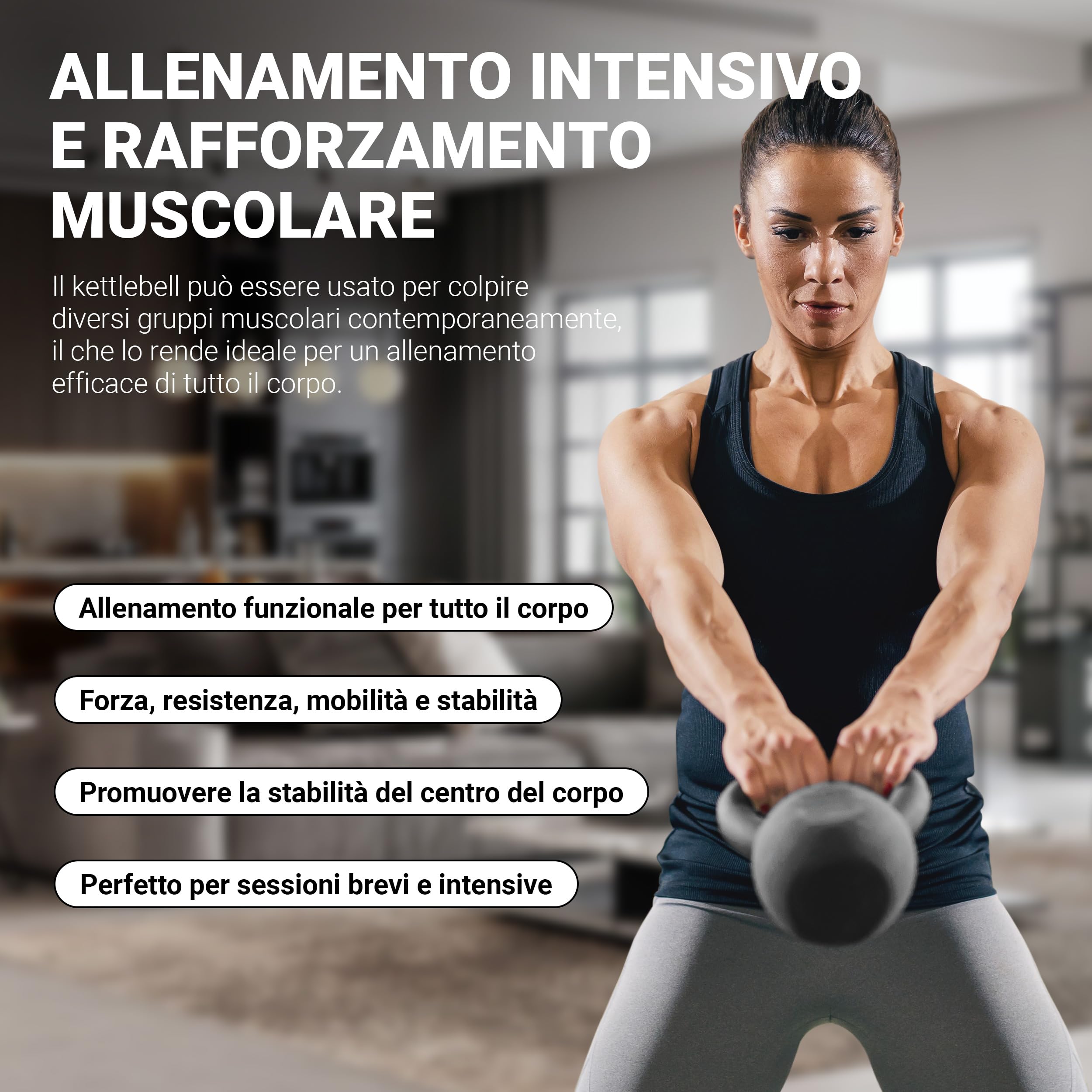 MSPORTS Kettlebell Professionale 2-30 kg | Ghisa Revestimento in Neoprene | incl. Workout PDF | Diversi Colori