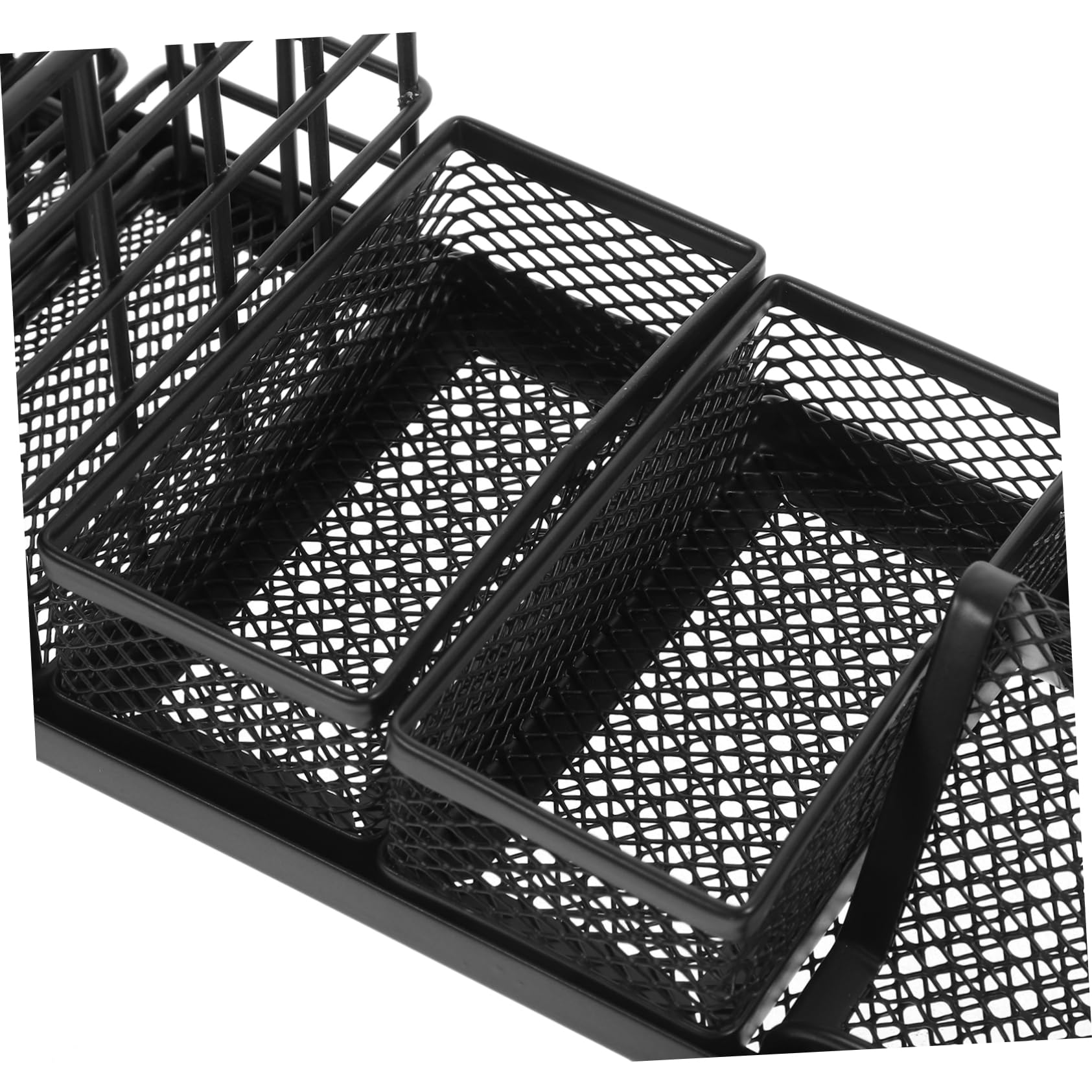 Organizer da Scrivania Metallo Nero Set Portaoggetti per Cosmetici Cancelleria e Prodotti per La Della Organizer Desktop Resistente per Ufficio e Casa