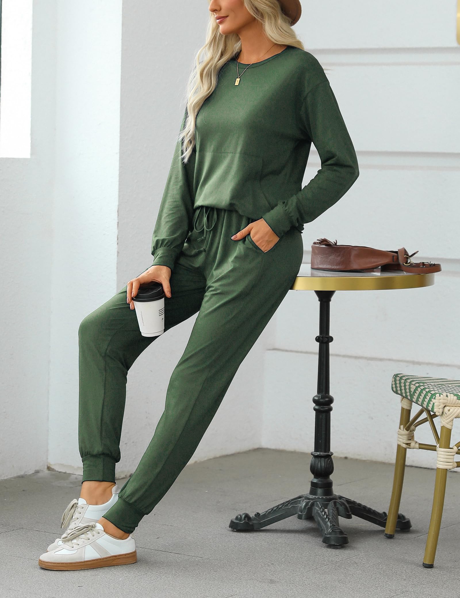 Irevial Sportivo Donna Completo,Completi Sportivi Donna Due Pezzi, Tuta Donna Sportiva Estiva, T-Shirt & Pantaloni Casual, Elegante Tuta Donna Ginnastica per Jogging, Training, Casa, Fitness