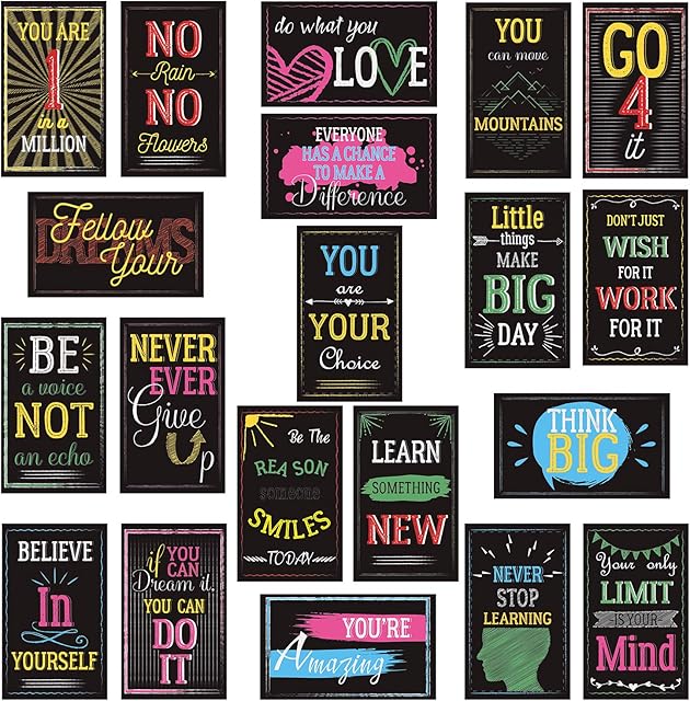 80 Pieces Motivational Gratitude Quote Cards Kindness Encouragement Cards Assorted Inspirational Box Notes for Kids Boys and Girls School Business Cards, 20 Designs