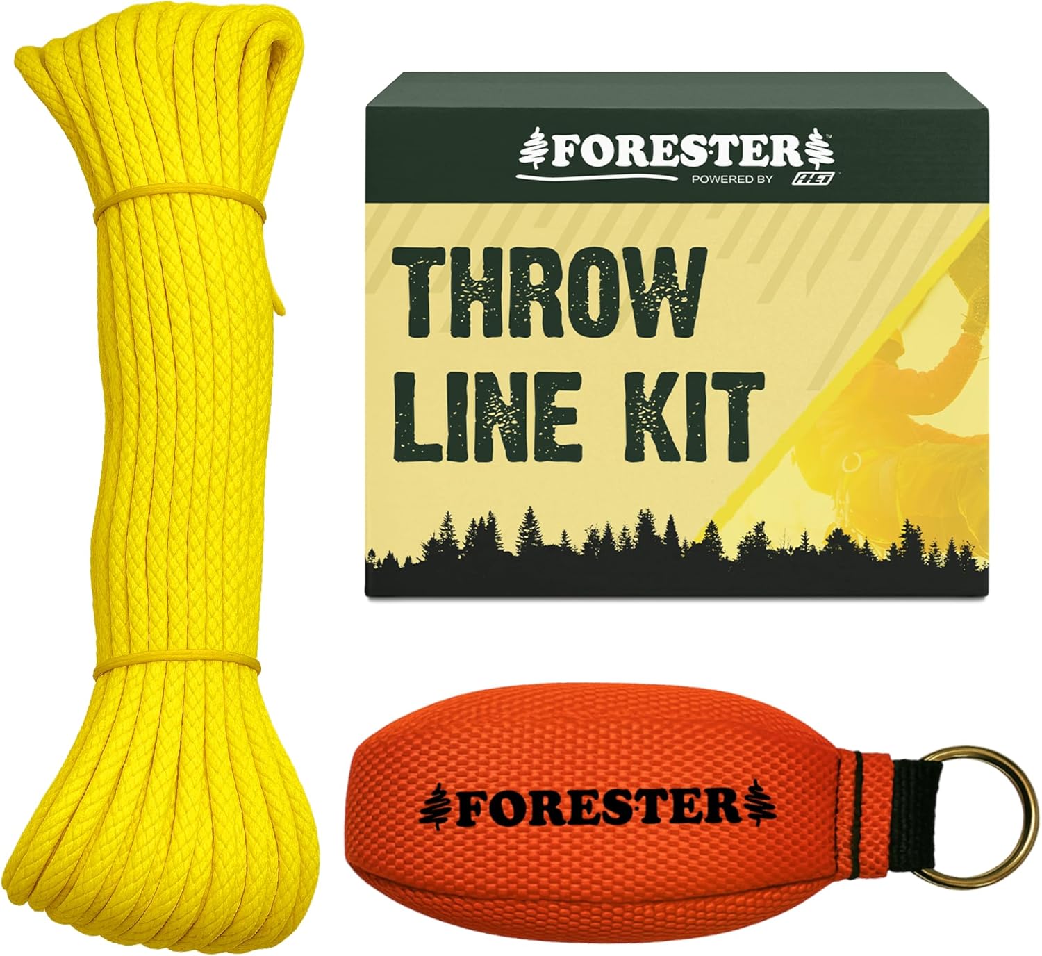 FORESTER Professional Arborist Throw Line Kit 11oz | Tree Felling Equipment with Arborist Throw Bag | Throw Rope, Throw Weight