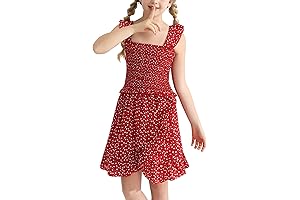Comfy and Versatile: 2Pcs Girl's Summer Dress for Ages 2-13