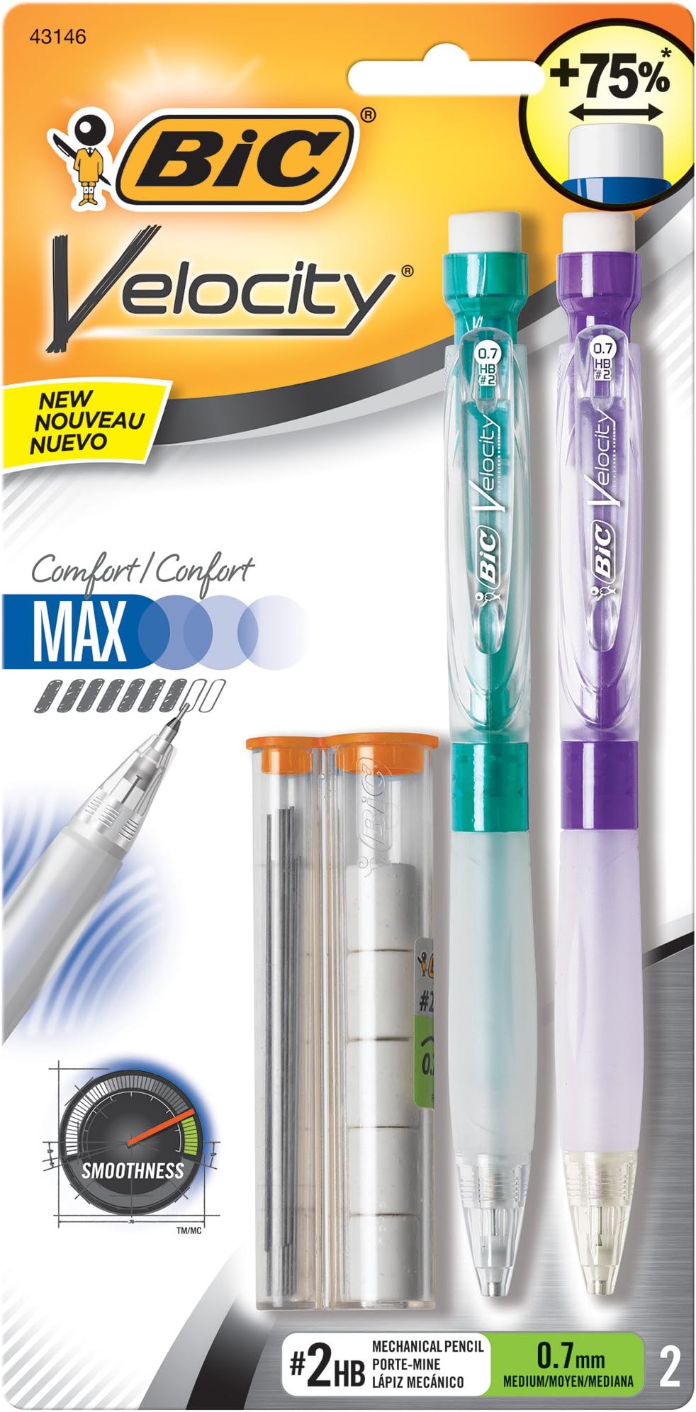 BIC Velocity Bold Ball Pen, 1.6mm, Black, 4ct (VLGBP41Blk) Amazon.in