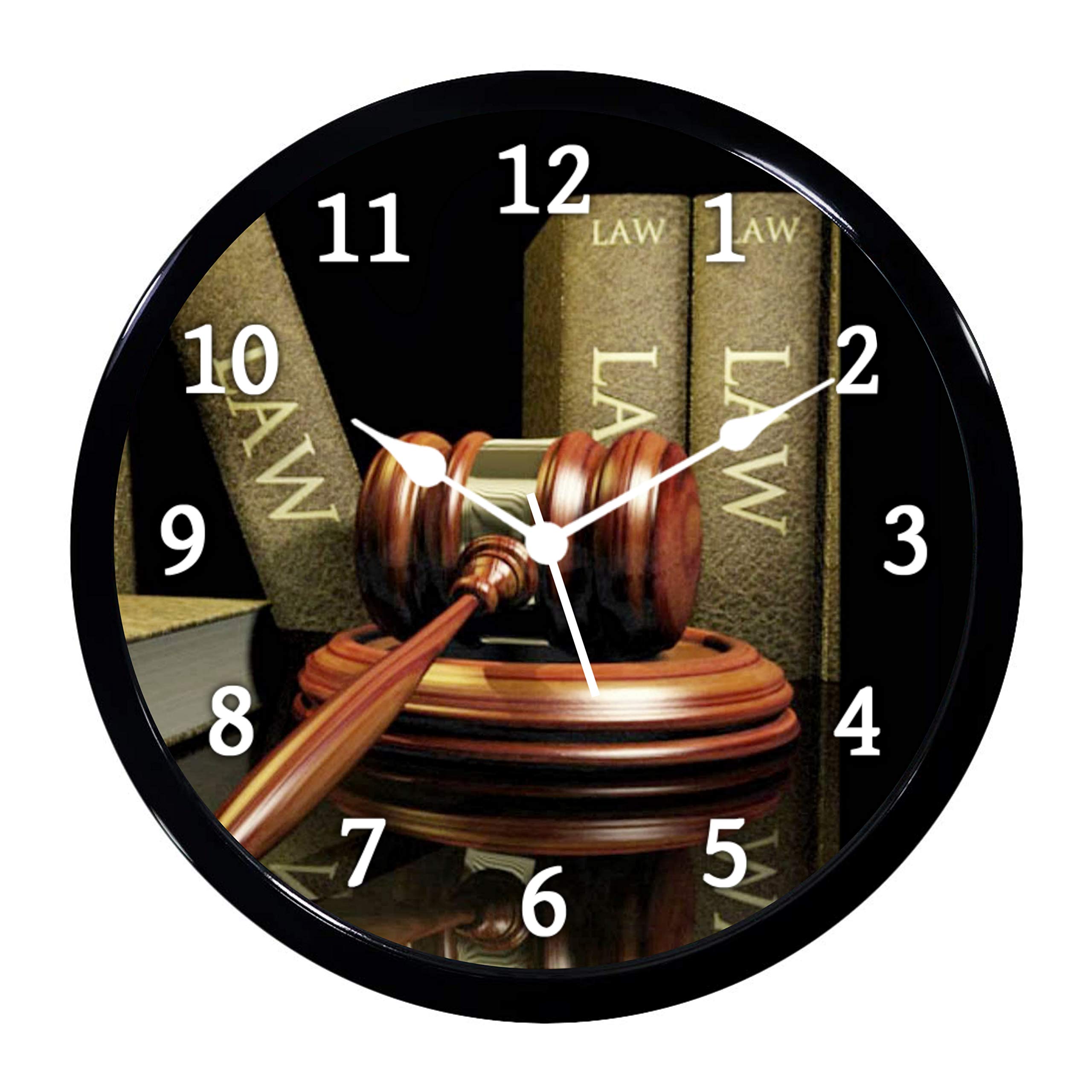 Babawill Advocate ABS Plastic Wall Clock with Glass in Front, 28 x 6 x 28 cm, Multicolour