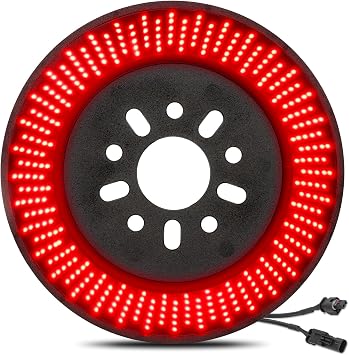 مصباح فرامل الإطار الاحتياطي المحدث لسيارة جيب رانجلر JL JLU 360 LED فائق السطوع مصباح الفرامل الثالث مصباح حلقة خلفية قابل للتوصيل والتشغيل مناسب لسيارة جيب رانجلر 2018 2019 2020 2021 2022 2023 2024 2025