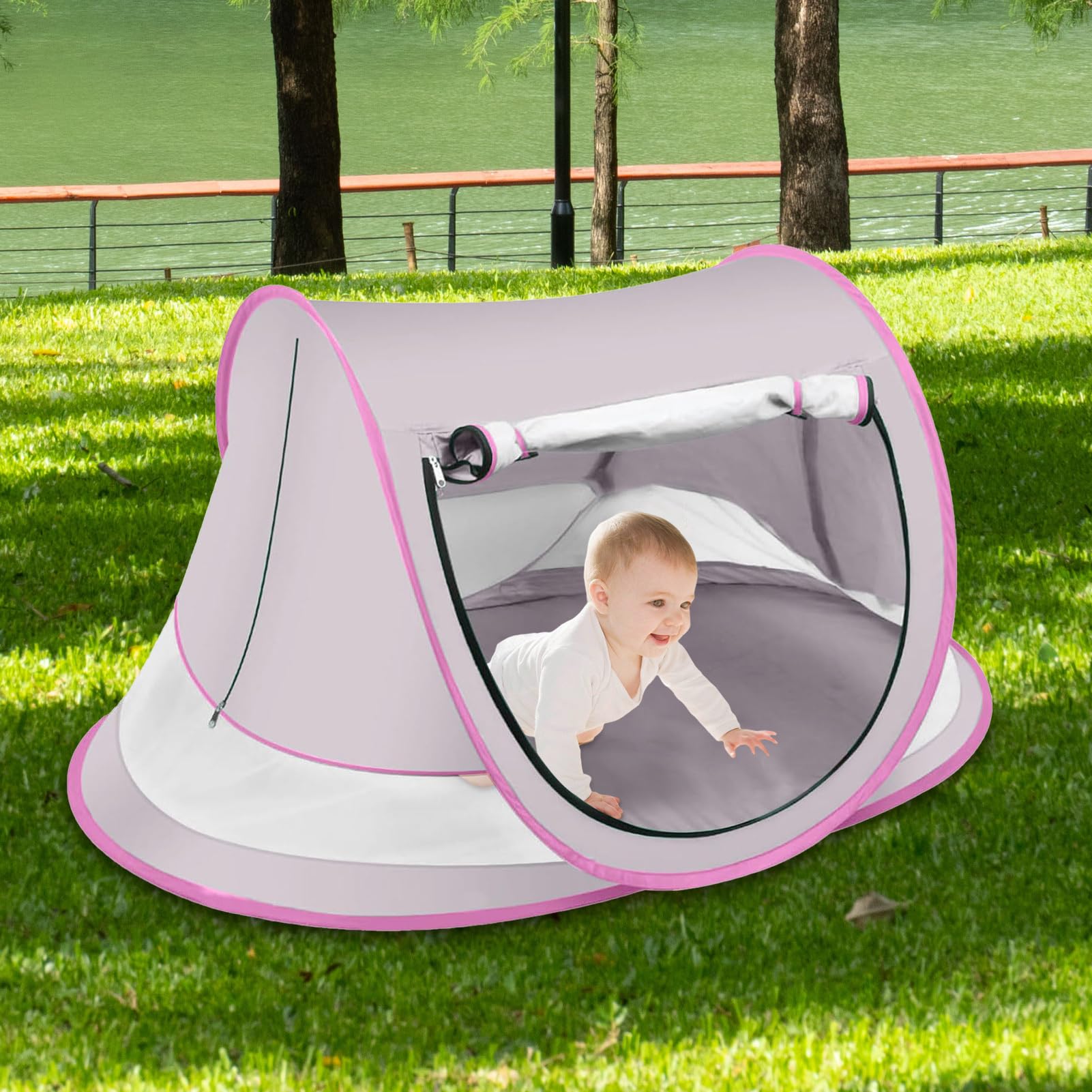 Tente de Plage pour Bébé, Tente d'Bébé, Léger Pare-Soleil Extérieur pour Pique-Nique, Voyage, Camping et Parc