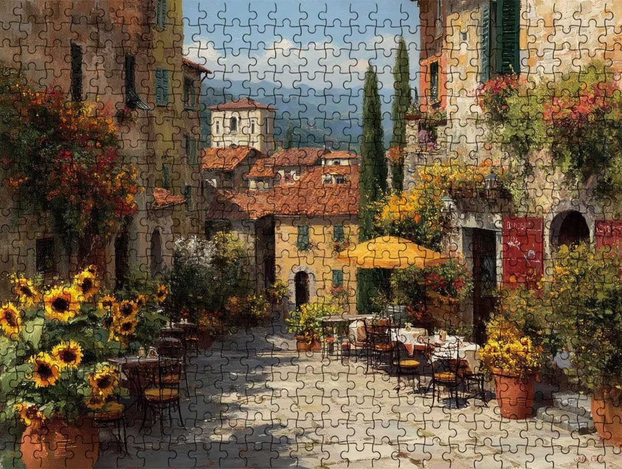 R3KH-433 puzzle ogrodowe, słoneczniki, 6000 elementów, puzzle dla dorosłych, nastolatków, do aktywności w domu, trudne gry rodzinne, klasyczne puzzle jako prezent i dekoracja ścienna