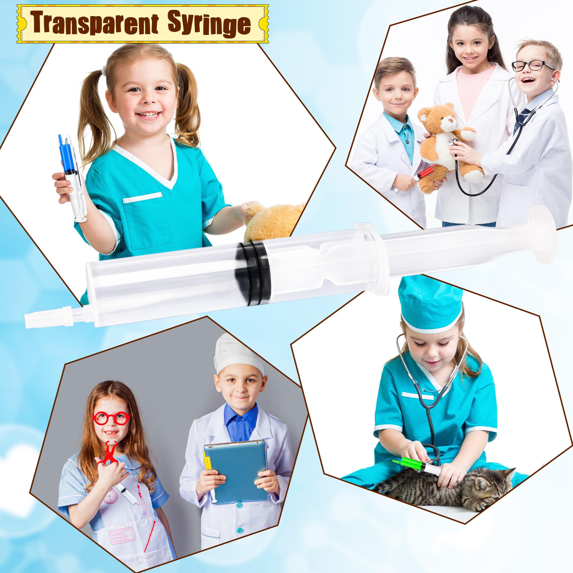 110 siringhe in plastica trasparente da 20 ml con tappo a punta, senza ago, siringhe liquide per gelatina, sparatutto per laboratori scientifici per l'alimentazione di animali domestici, accessori per