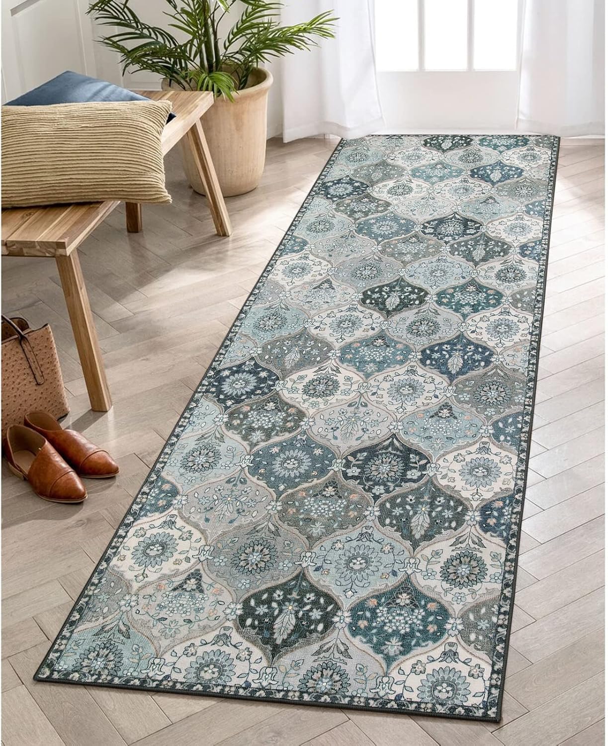 Amazon.com: Lahome Moroccan Hallway Runner Rug - 2'5''x8' Ultra-Thin ...