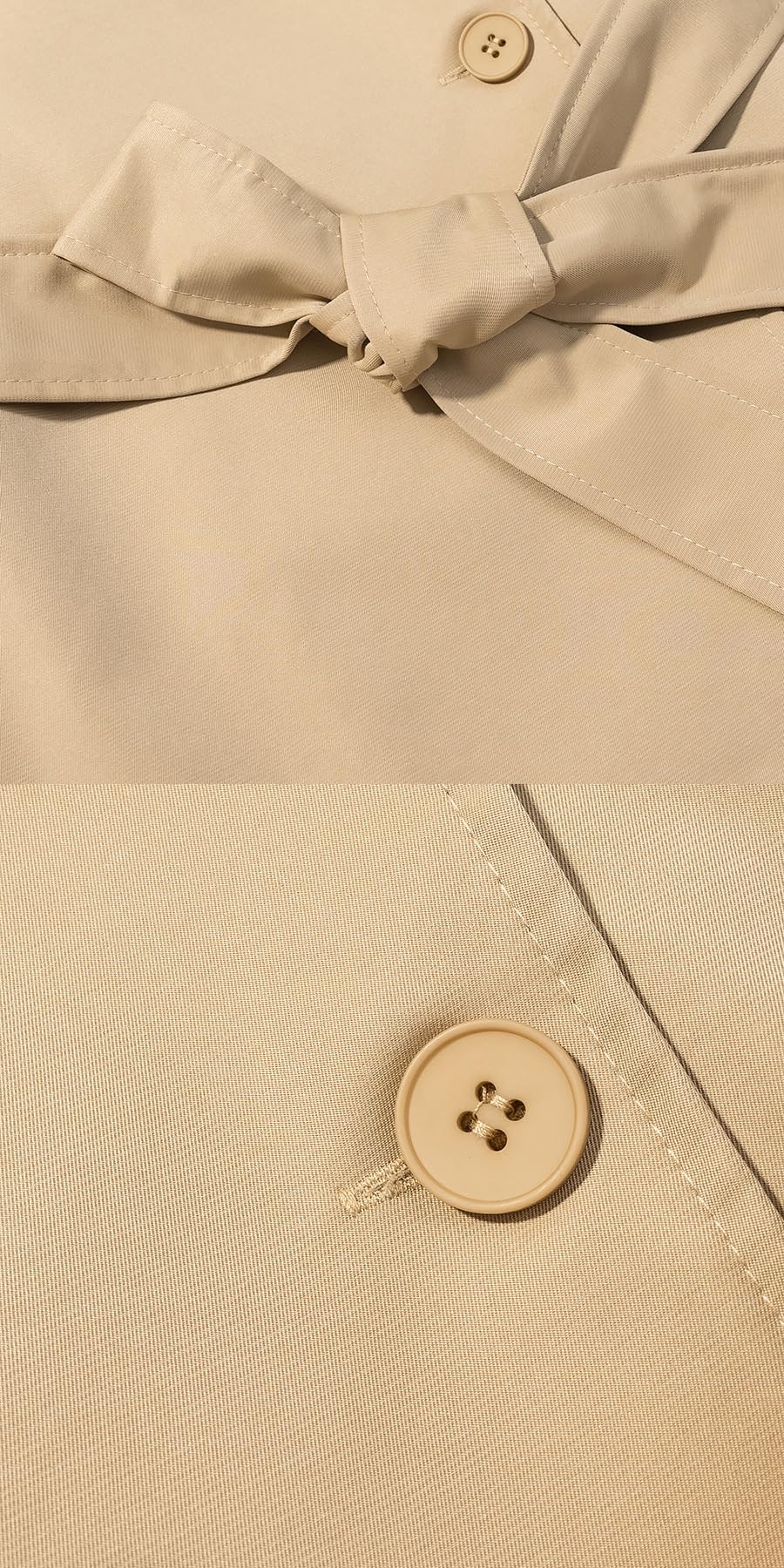 Gabardina Corta De Doble Botonadura para Mujer con Cinturón Cuello De Solapa Informal Manga Larga Elegante Chaqueta De Oficina Cortavientos Ligera.