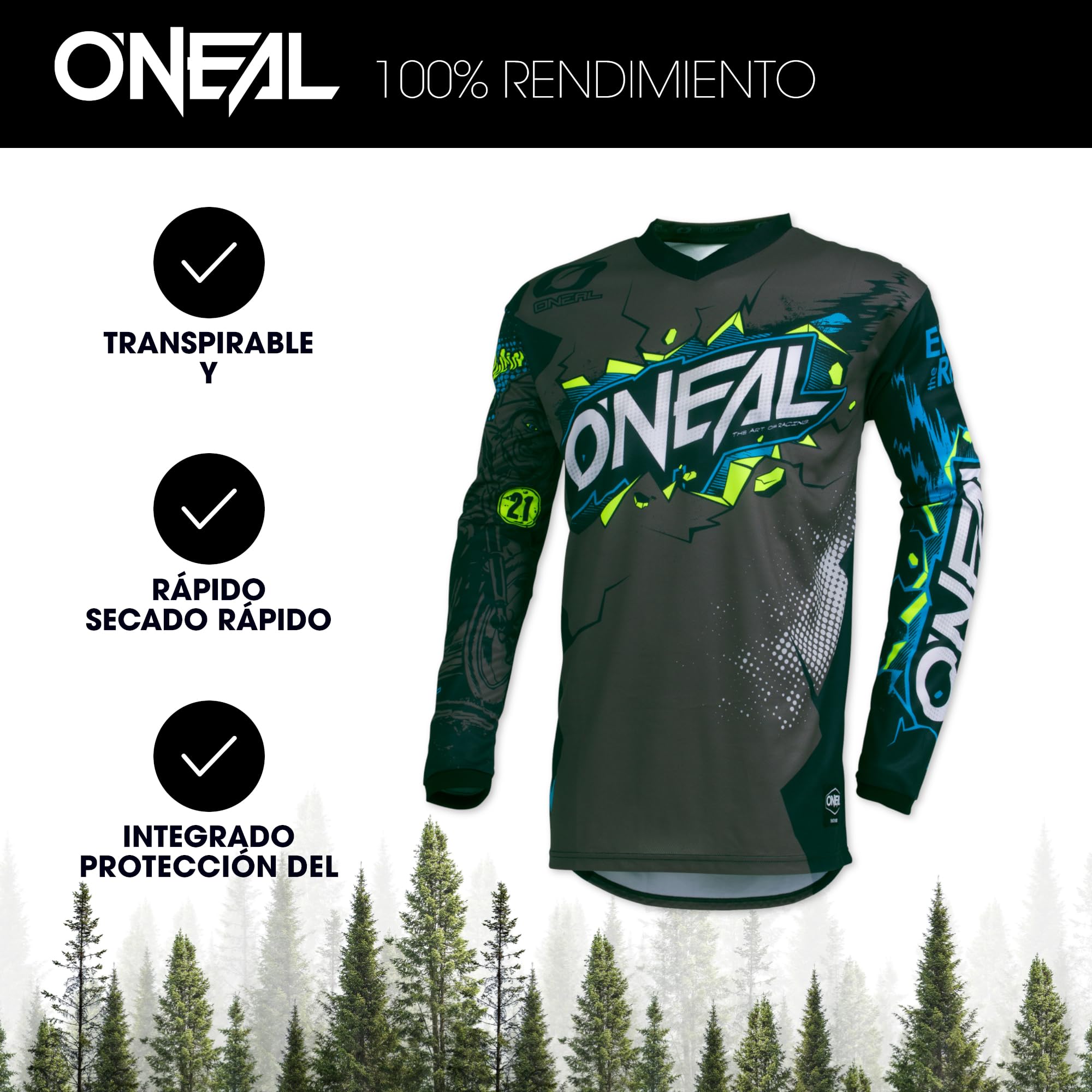 O'Neal Element Jersey Equipacion para Montar en Bicicleta y Motocross Unisex (Pack de 1)