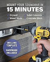 Vista 5 de SANUS Soporte de pared extensible para barra de sonido para Sonos Arc y Sonos Arc Ultra Soundbar – Ajuste de profundidad de 5 pulgadas optimizado