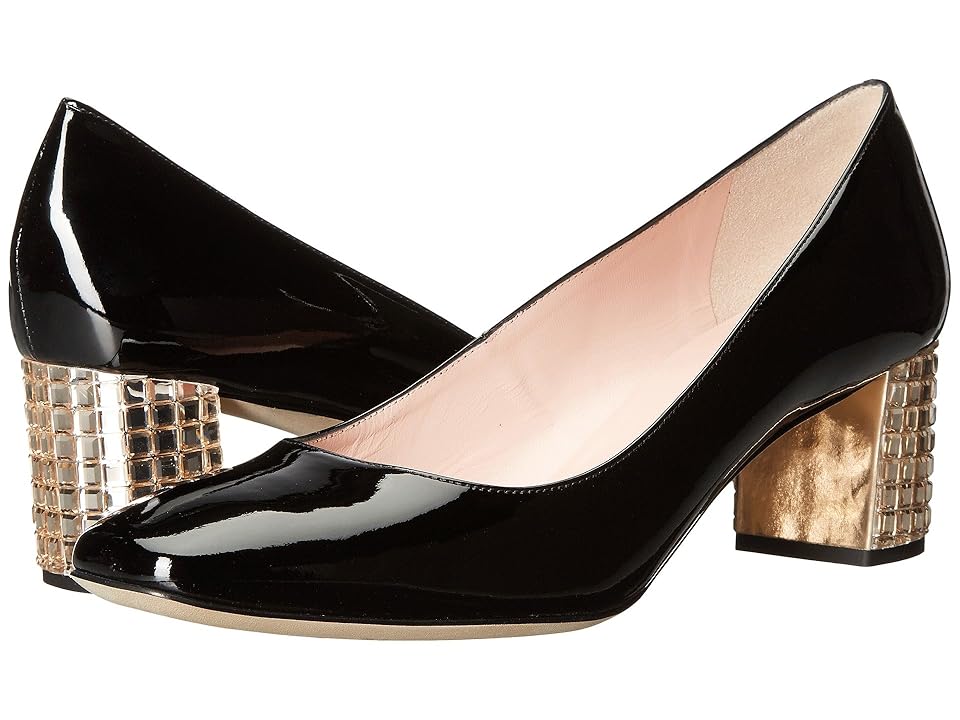 

Kate Spade New York Danika Too (Black Patent/Light Natural Stoned Heel) High Heels