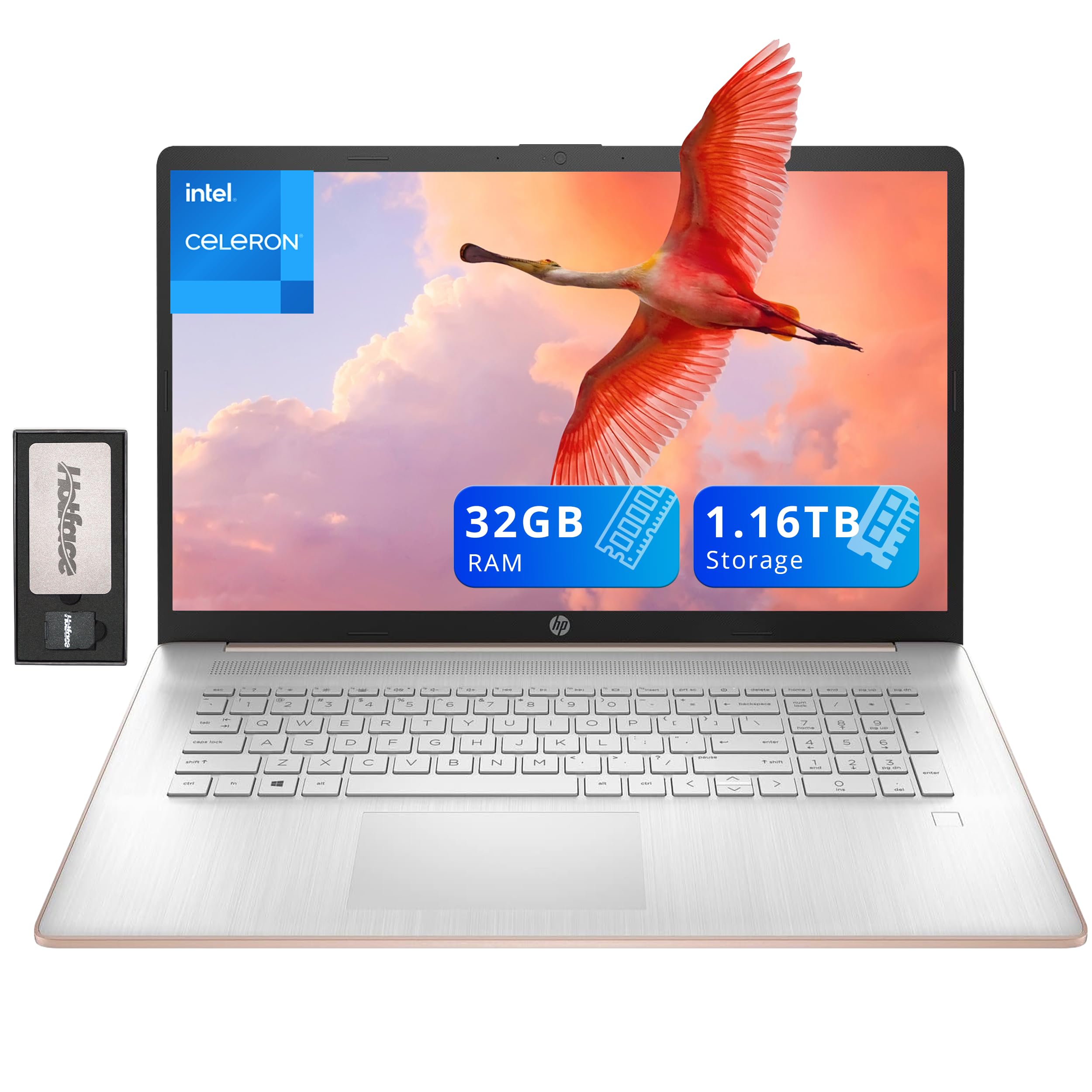HP　Windows11　SSD(128GB)＋HDD(1TB)17インチモニター付き HP 17.3