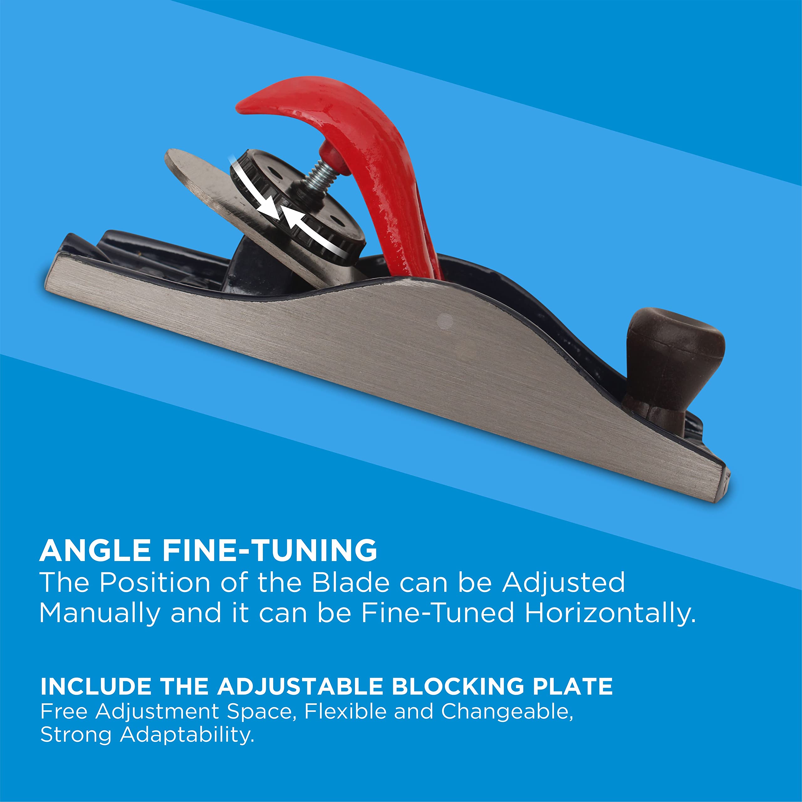 Tools Bae Mini Iron Steel Block Plane | everon Heavy Duty Carpenter Wood Tool with Sharp Planer Blade (Medium) 4