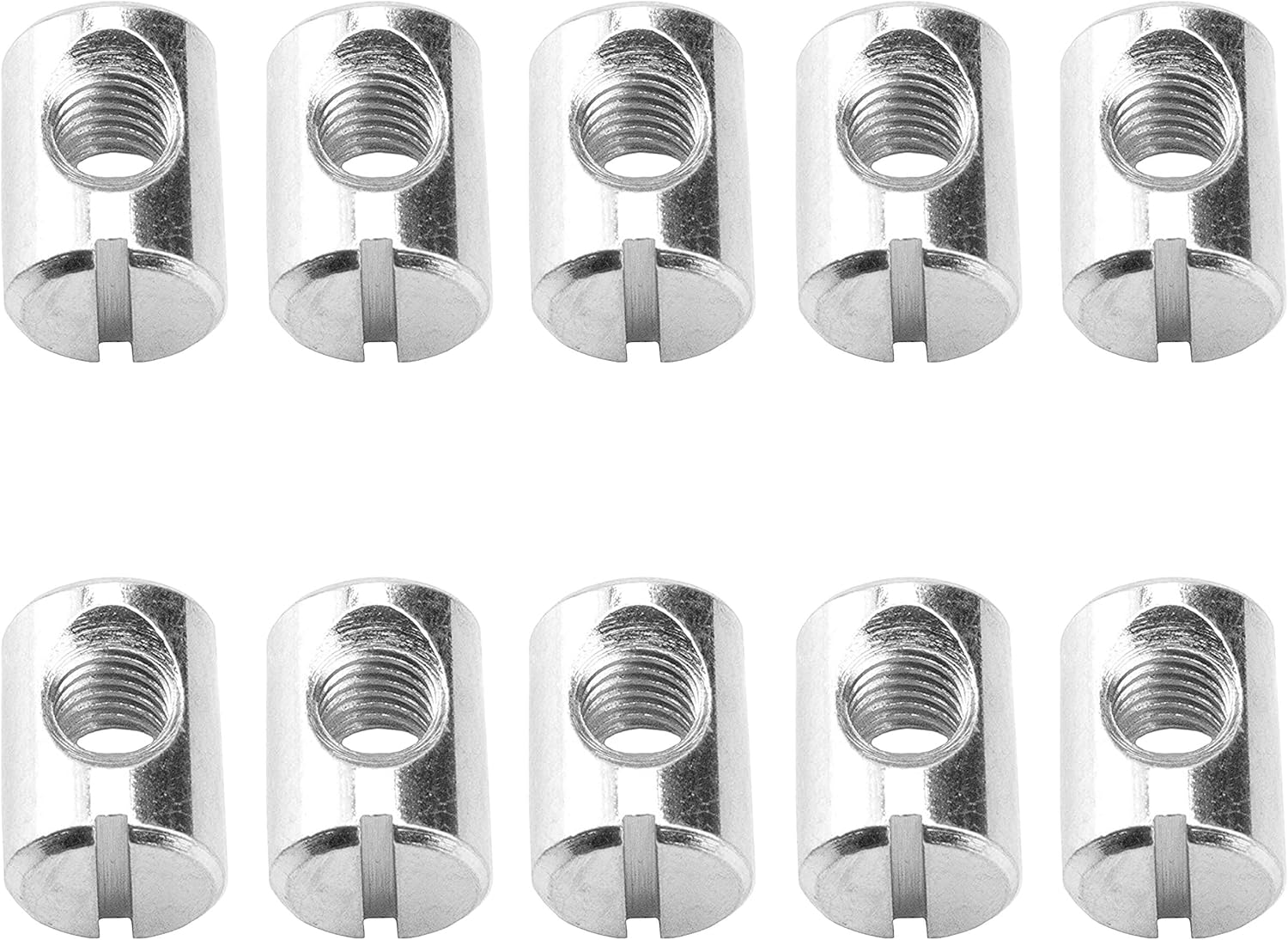 Amazon 10x BZP M6 x 14mm Slotted Barrel Nuts for Beds Cribs Chairs