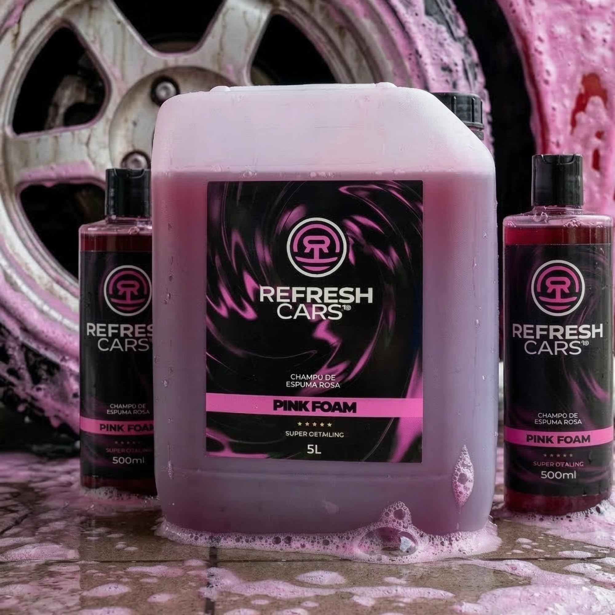 Espuma Activa Snow Foam Coche 5,5 L + 500 ml – Champú Prelavado Concentrado para Lavado Sin Contacto | Compatible Pistola a Presión Tipo K2-K7 y Cañón de Espuma | pH Neutro | Gran Formato Detailing