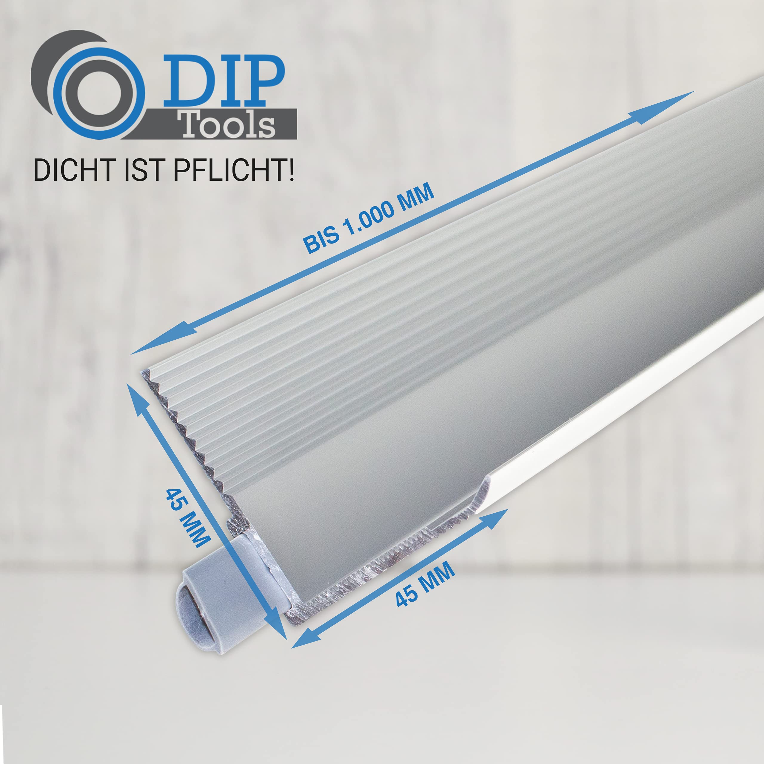 Hochwertige Alu Winkelschwelle - Türdichtung selbstklebend - Zugluftstopper für Türen 100cm - Zugluftstopper Haustür
