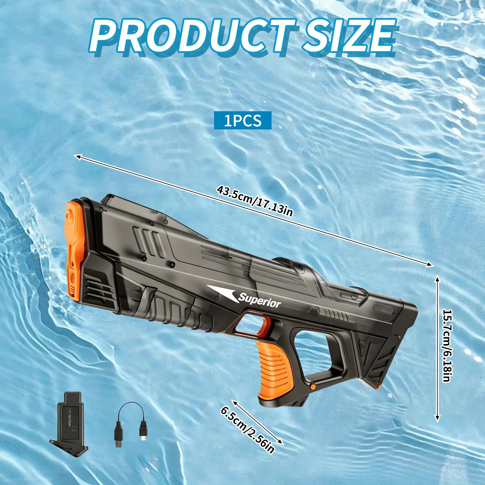 Wasserpistole Elektrisch,Automatische Wasserpistole,Elektrische Wasserpistole für Erwachsene,Automatische Spritzpistolen,Electric Water Gun,für Strandparty Spielzeug,Pool,Strand,Garten