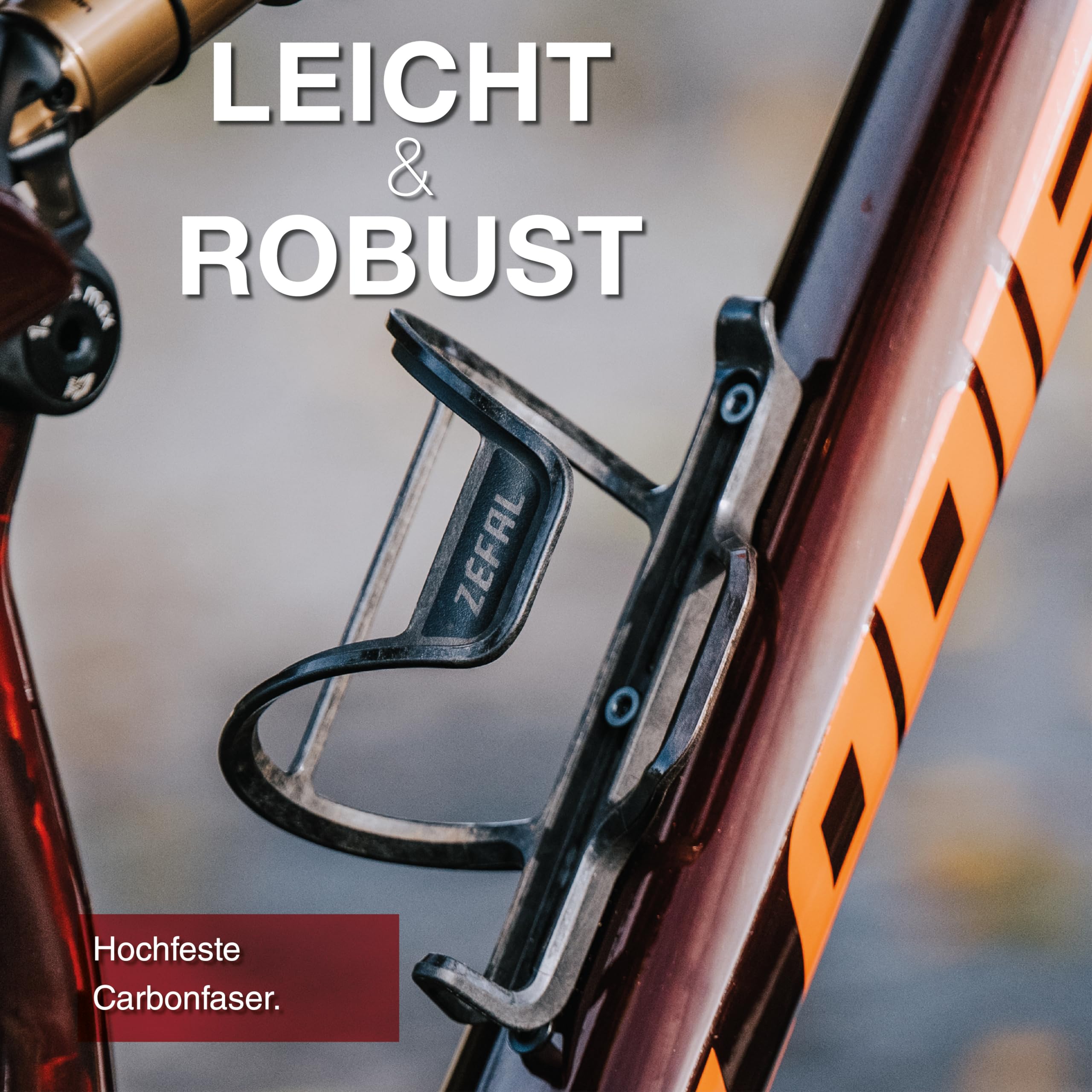 ZEFAL Pulse S2 Set - 2 x Carbon Flaschenhalter Fahrrad Seitlich - Gravel und MTB Flaschenhalter Seitlich Links und Rechts - Leicht und Robust Getränkehalter Fahrrad - 28g x 2