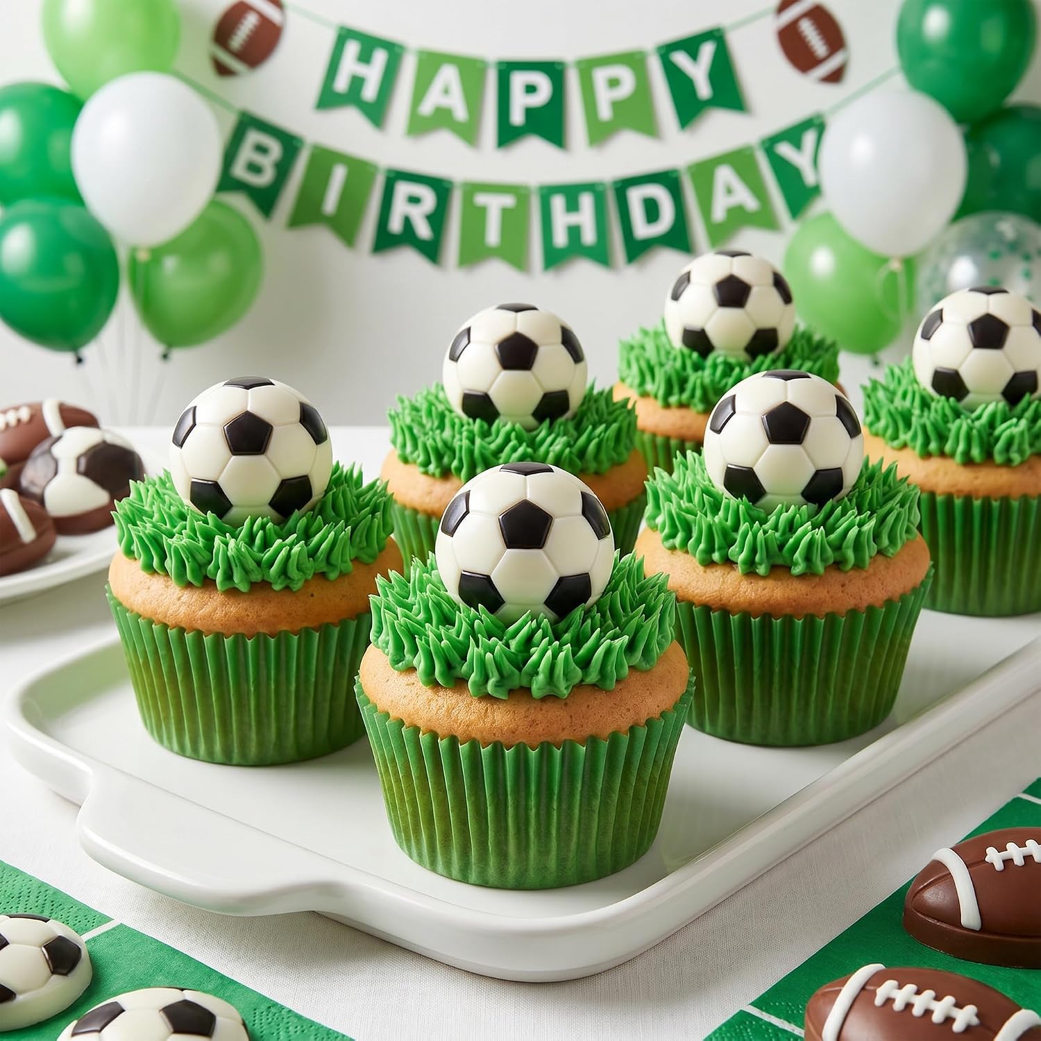 9-Cavity Silicone Football Chocolate Mold Set of 2 Chocolate Molds Baking Supplies for Cupcake Topper Decoration Chocolate Candy