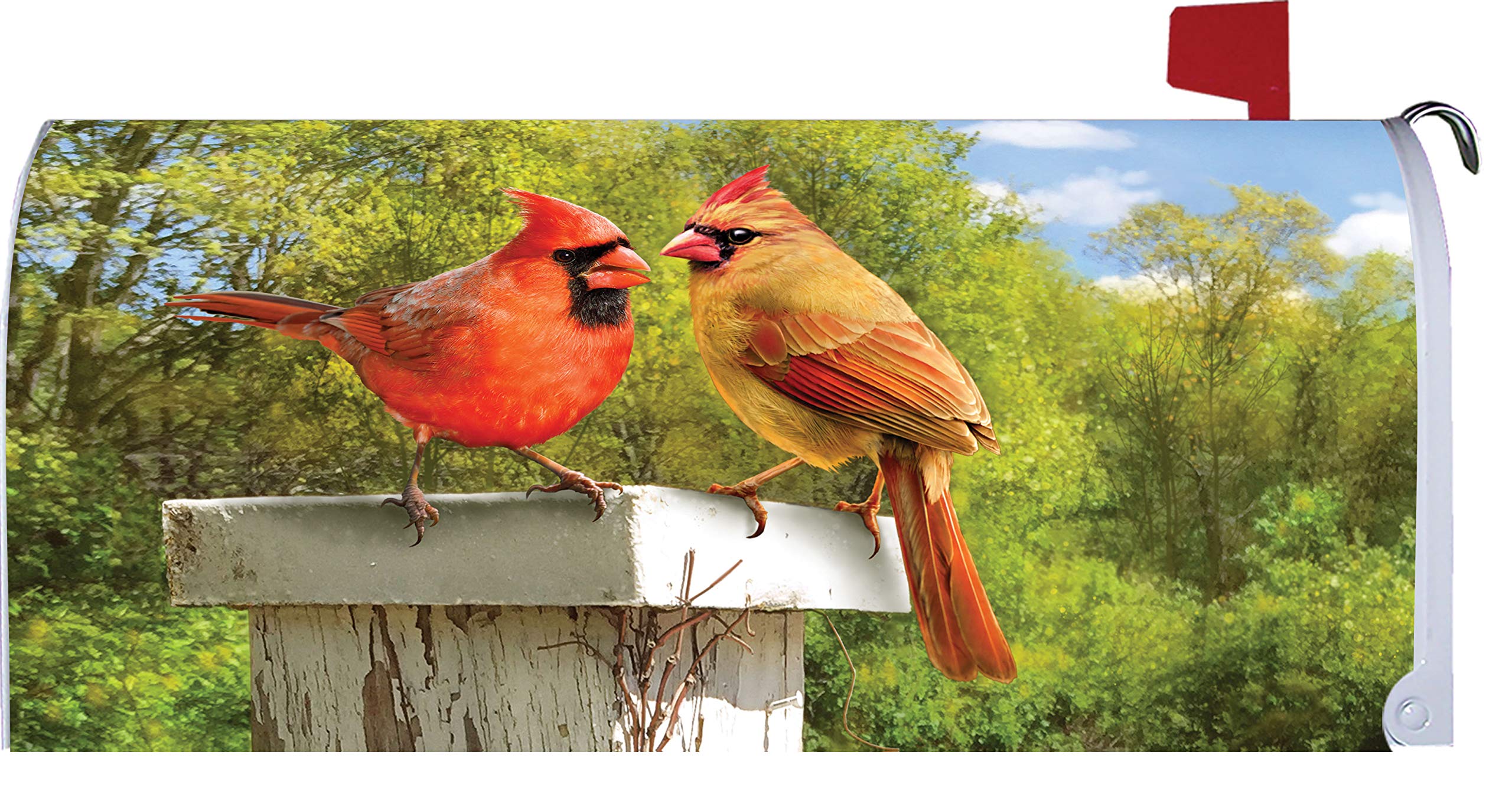 Sunflower Fence Mailbox Makeover - Vinyl with Magnetic Strips for Steel Standard Rural Mailbox Made in The USA - Copyright, Licensed and Trademarked by Custom Decor Inc.