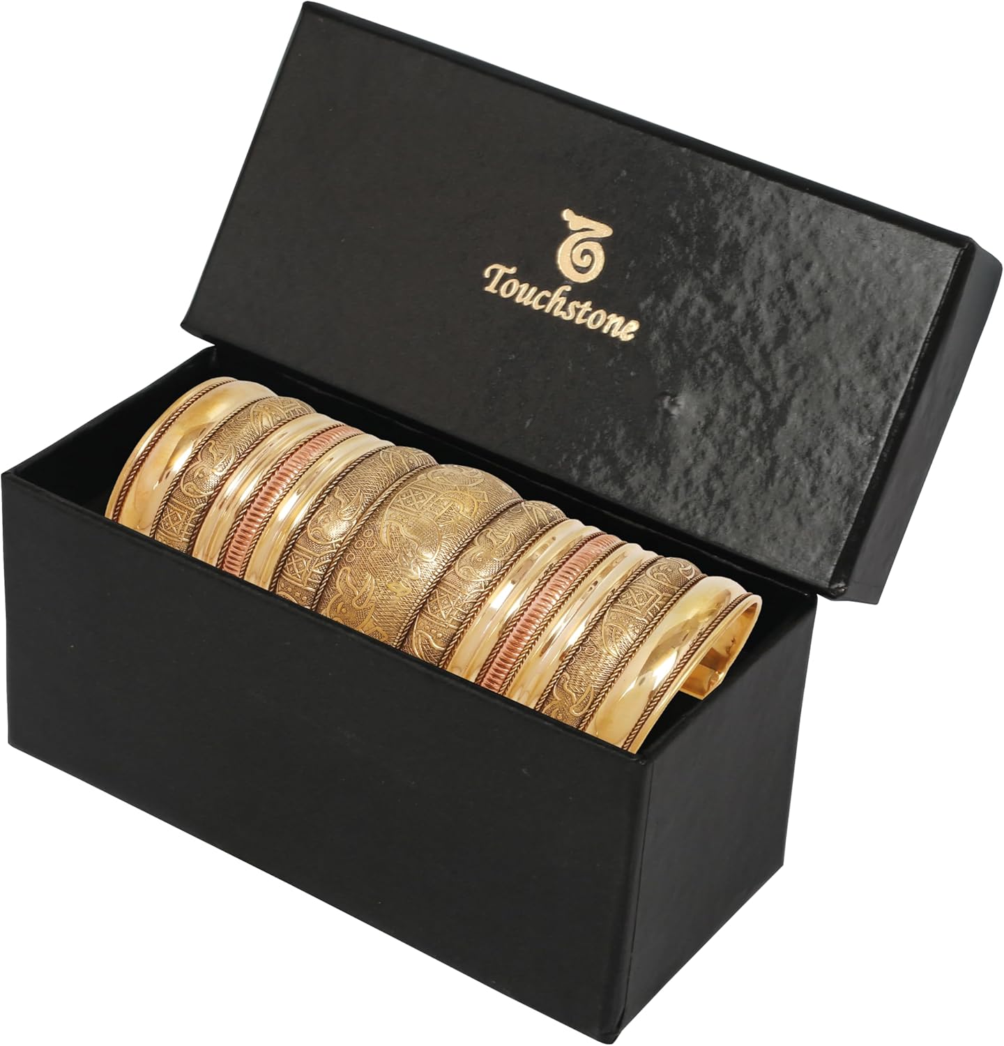 Touchstone Indian Bollywood Handcrafted Slip In Easy To Wear Stylish Wrist Enhancer Designer Broad Jewelry Cuff Bracelet For Women and Men. - Image 6